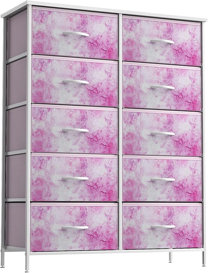 Sorbus Kids Dresser with 10 Drawers Storage Unit Organizer Chest for Clothes