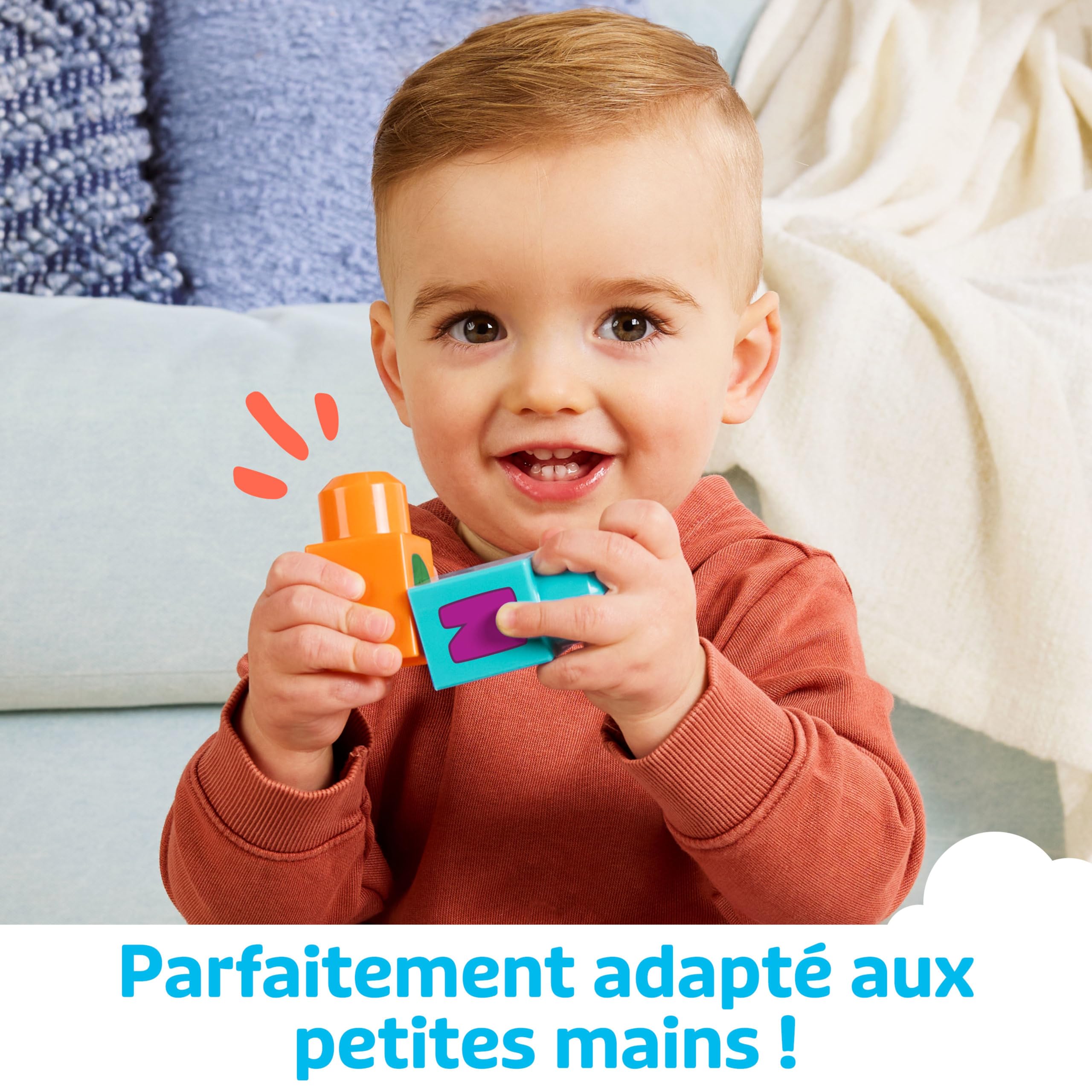 MEGA Bloks Le Train de L'Alphabet, jeu de blocs de construction 50 pièces FWK22