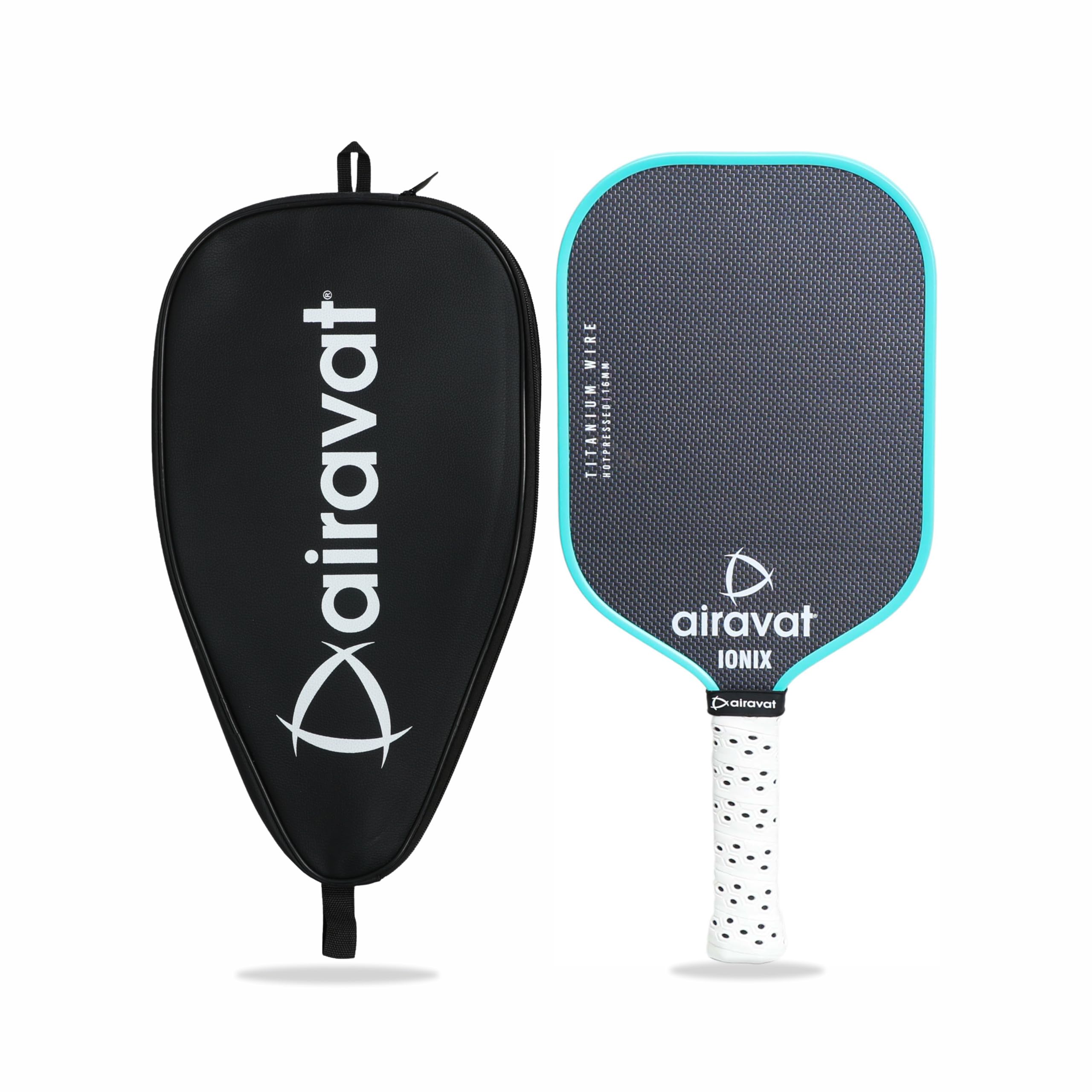 Airavat Pickleball Paddle, Ionix Aqua Pickleball Paddle Pack of 1 Pc, Made of Titanium Elongated Handle Increased Power and Spin, High Performance Pickleball Racket 16mm Thickness-image-35