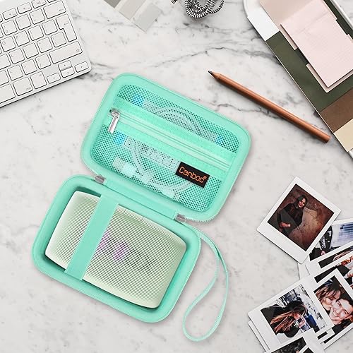 Vista 36 de Canboc Funda rígida para impresora Fujifilm Instax Mini Link 3/Fujifilm Instax Mini Link 2/Instax Mini Link para smartphone, bolsillo de malla