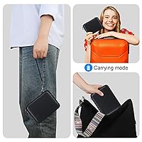 Vista 6 de RAIALL Carrying Case for Anbernic RG40XXV Retro Handheld Game Console, RG40XXV Video Game Holder with Mesh Pocket for Cable and Other Accessories