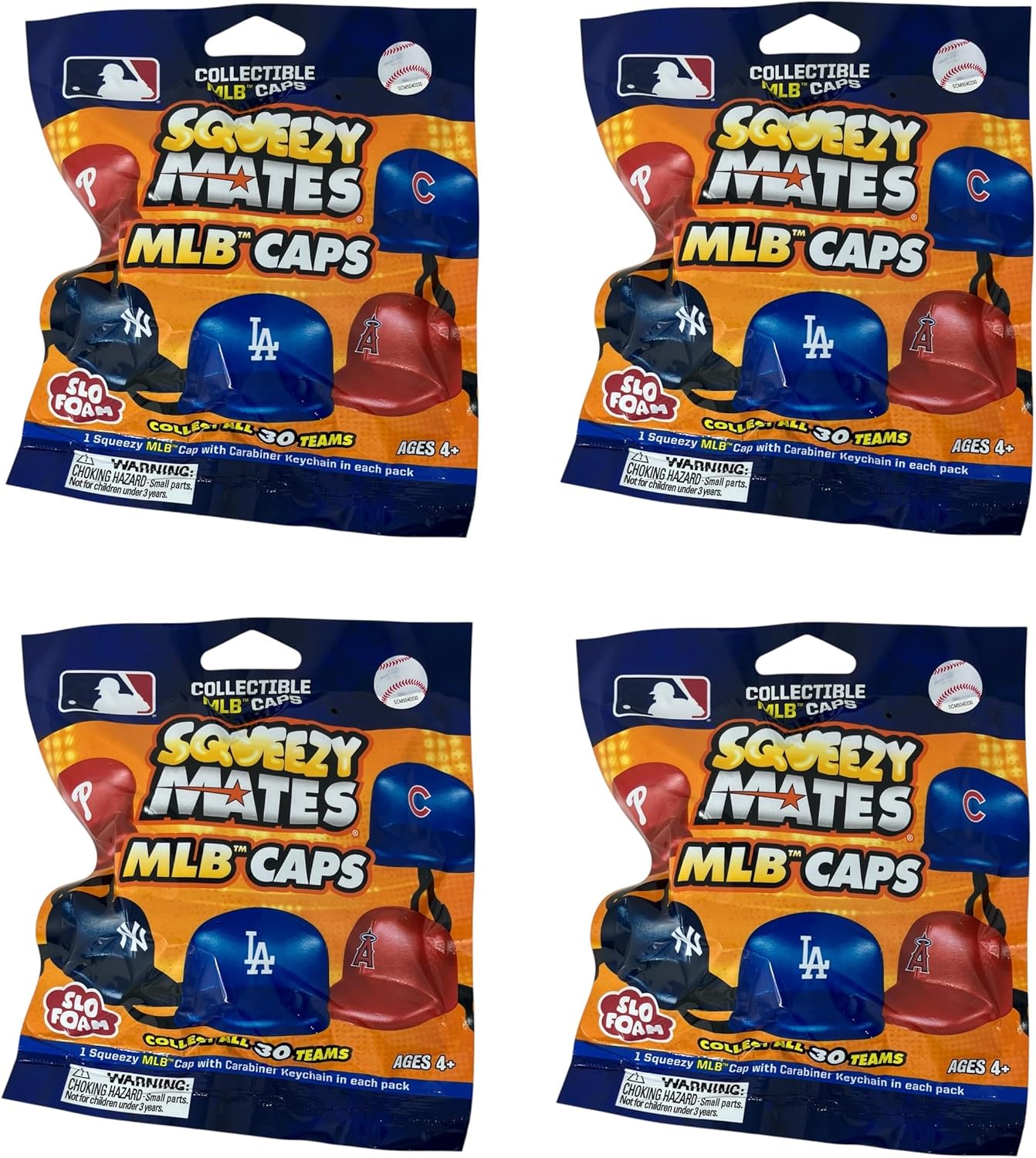 Teenymates Party Animal MLB 2025 Squeezymates Figures, Team Colors, One Size (Squeezymates 2025 MLB Box Set)