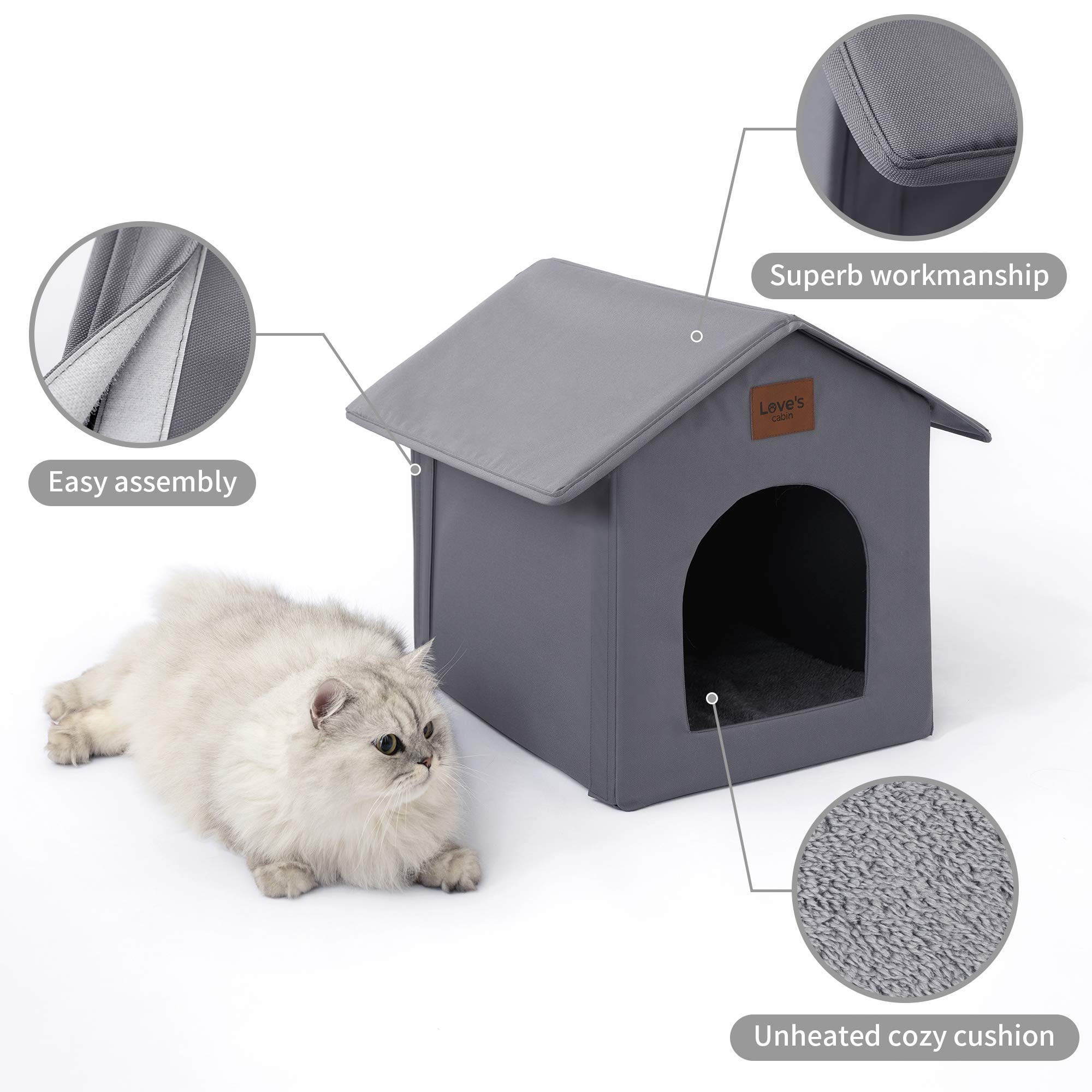 Buy Love's cabin Outdoor Cat House Weatherproof for All Seasons