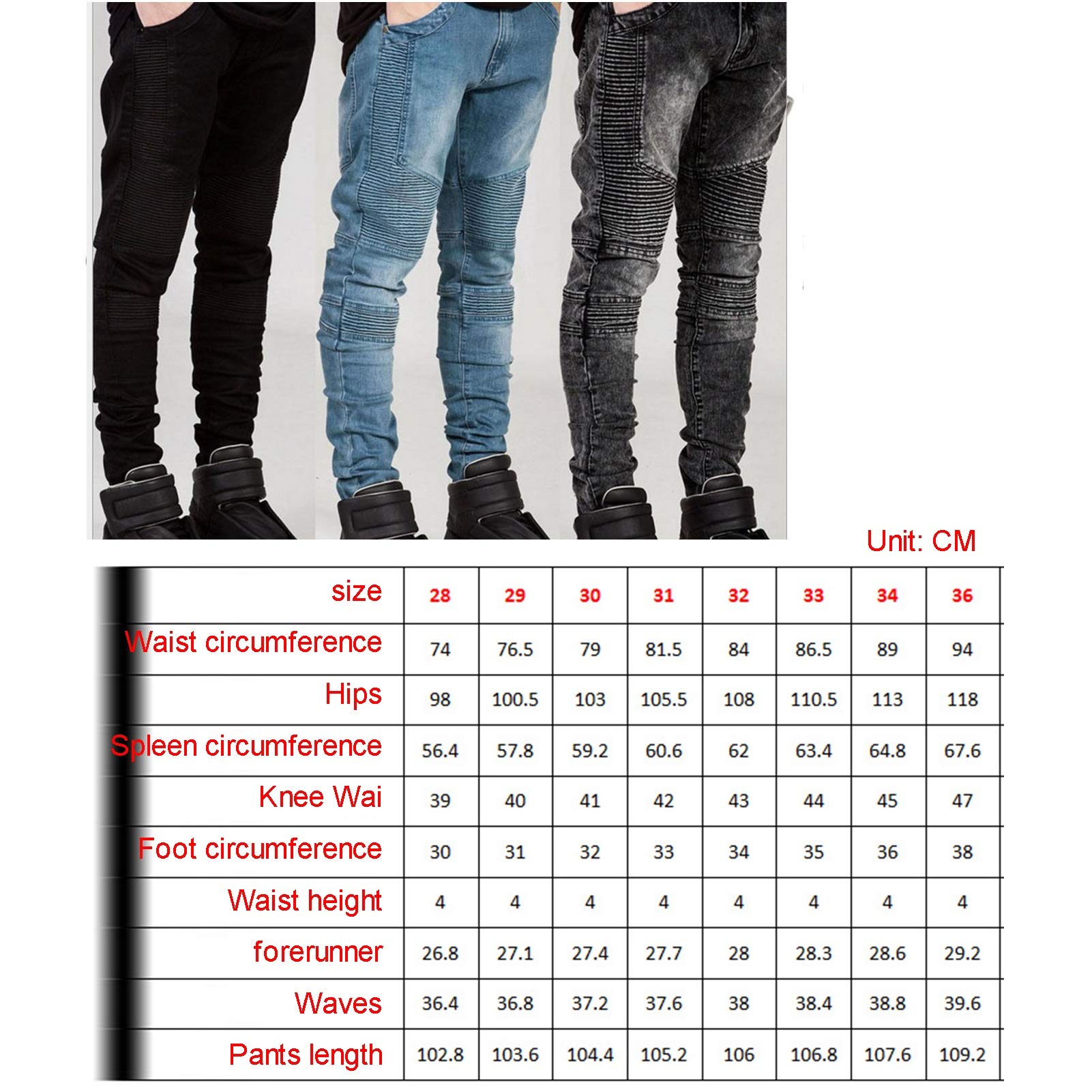 Punk Motorcycle Jeans Męskie Spodnie Rowerowe Tkanina Jeansowa Washed, Wiatroszczelne, Oddychające, Odporne na Rozdarcia Najlepszy Prezent Rowerowy (Kolor: Szary, Rozmiar: 30)