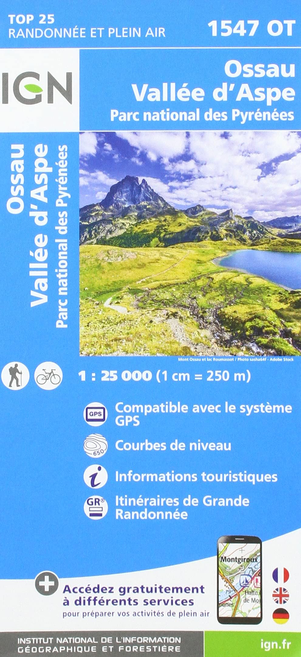 Ossau / Vallée d'Aspe PNR des Pyrénées (1547OT) (TOP 25)