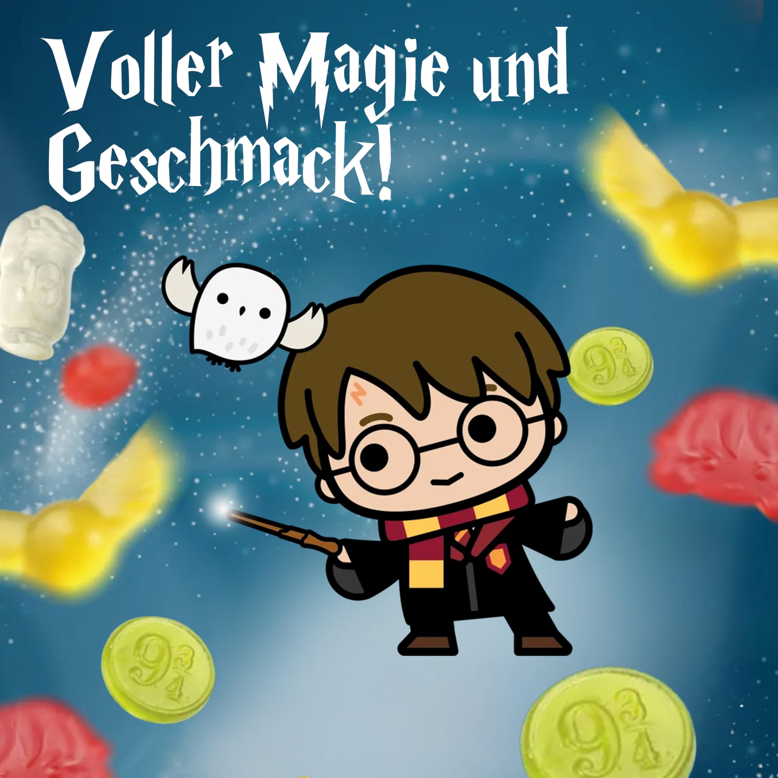Haribo Harry Potter, Limitowana edycja cukierków, smak owoców, idealny na prezent - 160 g
