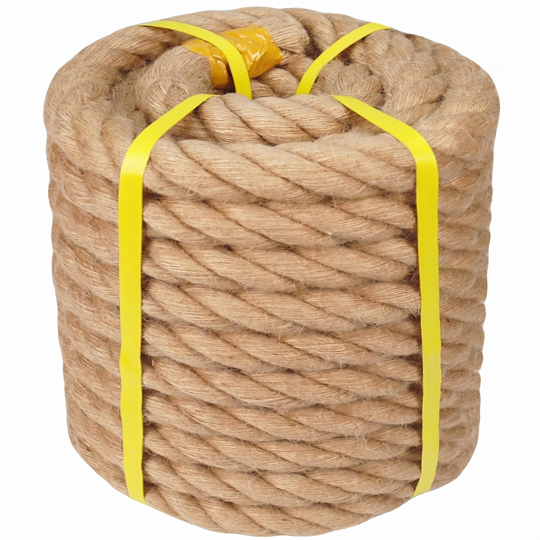 Corda intrecciata Manila, 2,5 cm × 30,5 m, corda di canapa spessa, corda di iuta naturale per altalena, banchine, nautica, ringhiere, decorazione