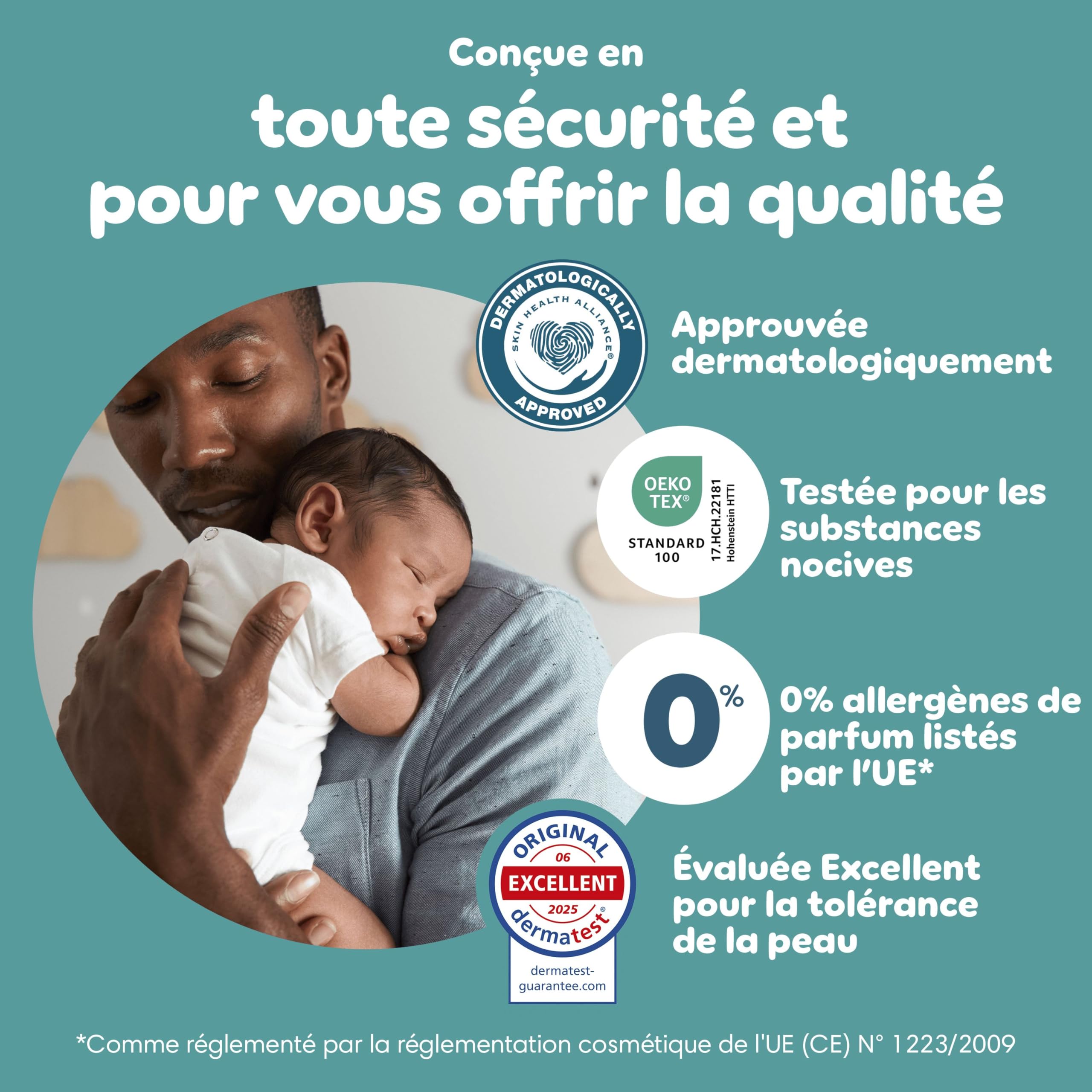 Pampers Baby-Dry Taille 3, 140 Couches, 6kg-10kg, Une Nuit Confortable Jusqu’À 100% Sans Fuites