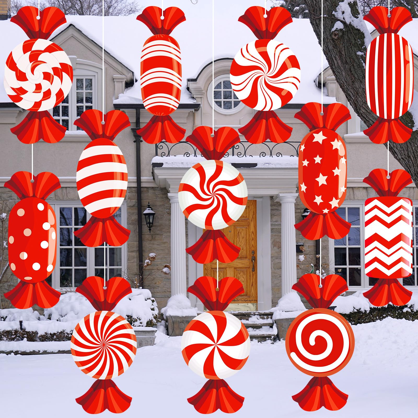 Snapklik.com : Barydat 12 Pcs Large Outdoor Christmas Ornaments 10 To ...