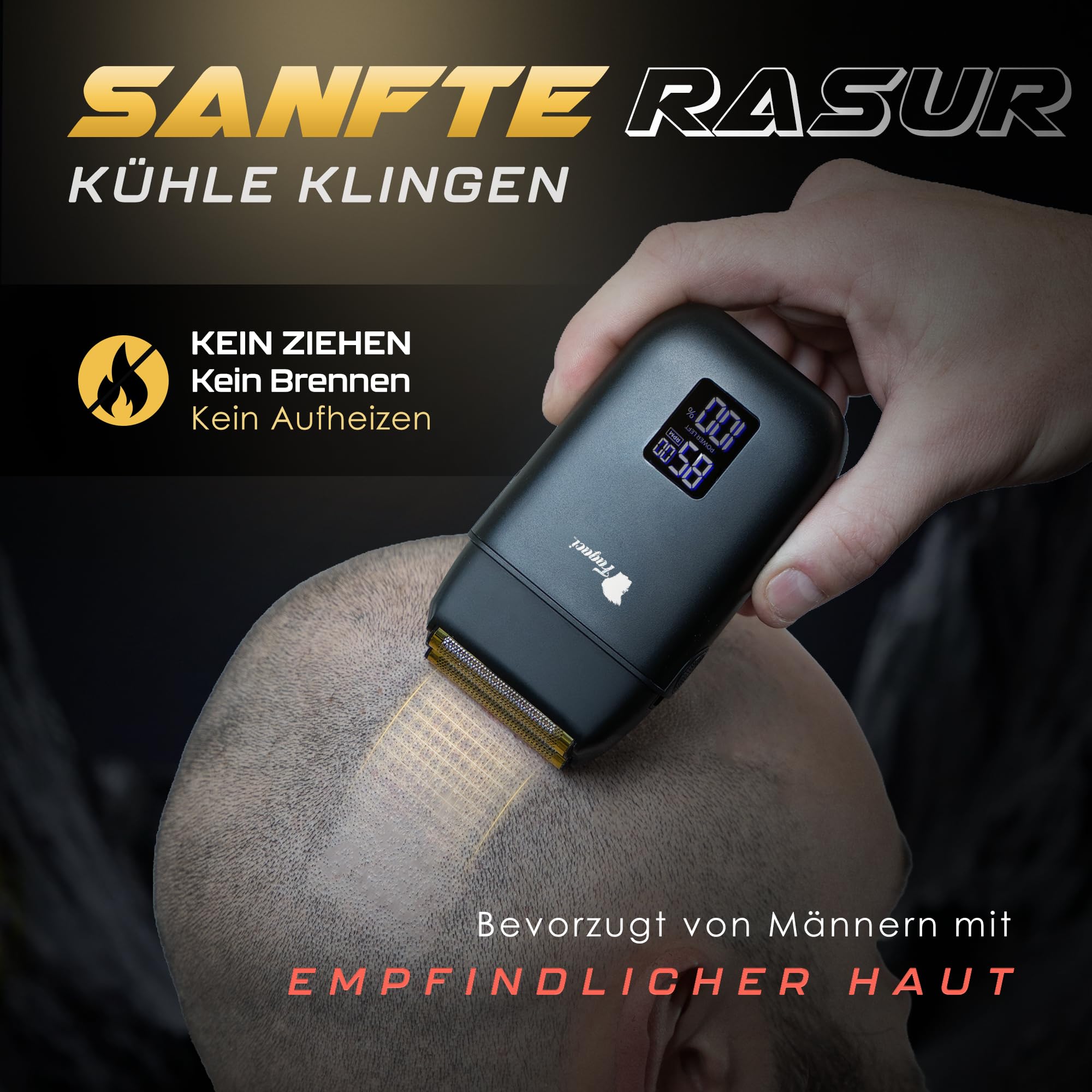 Fagaci Folienrasierer Elektrisch Herren Spiegelglatte Rasur ohne Irritationen, Elektrischer Rasierer 8500 U/min Hochleistungsmotor, Rasierer Elektrisch 3 Std. Akku, Elektrorasierer Herren