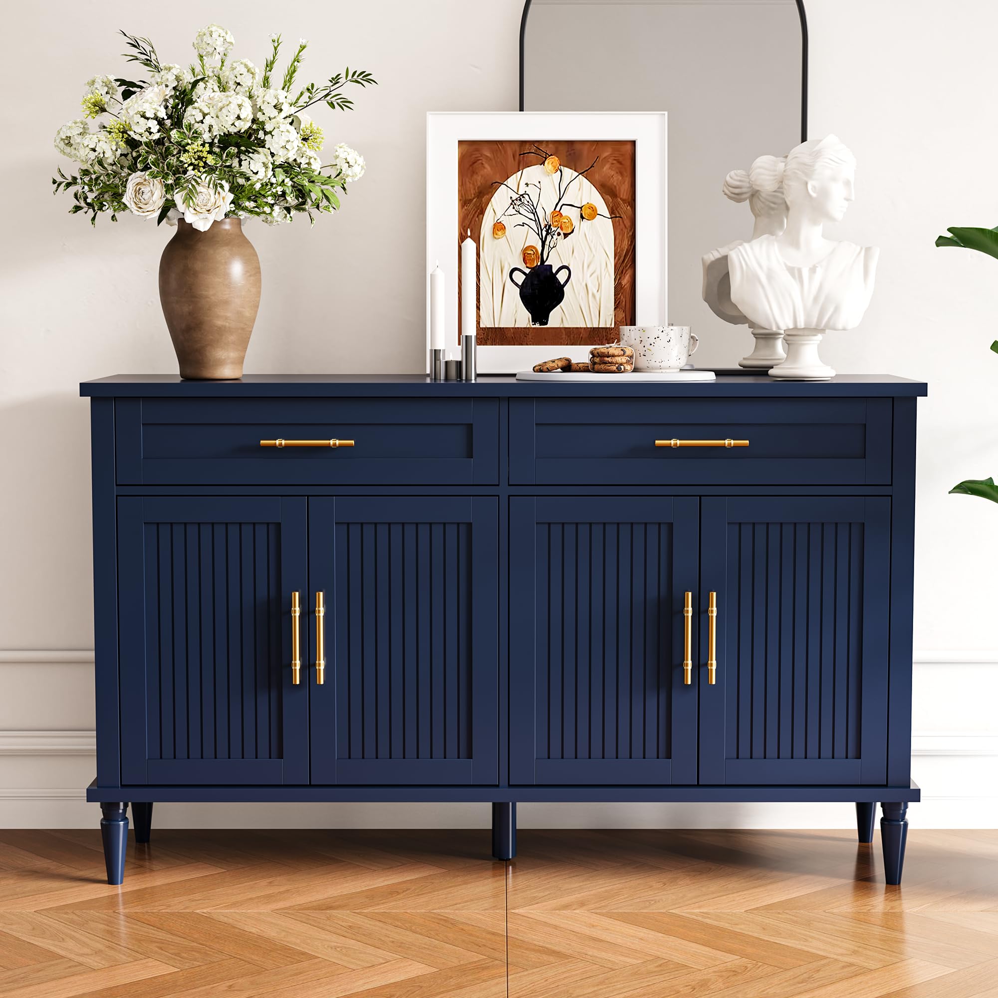 Modern Fluted Sideboard Cabinet with Storage
