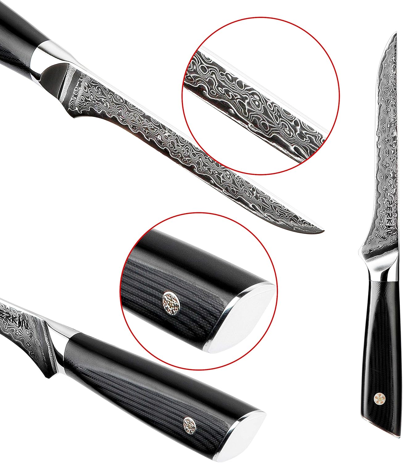 Perkin Damascus Knife Set Damascus Chef knife Professional Kitchen Knives