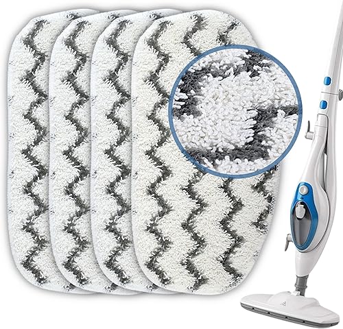 F Flammi Almohadilla de repuesto para trapeador de vapor resistente PurSteam ThermaPro 10 en 1, almohadillas reutilizables lavables de microfibra