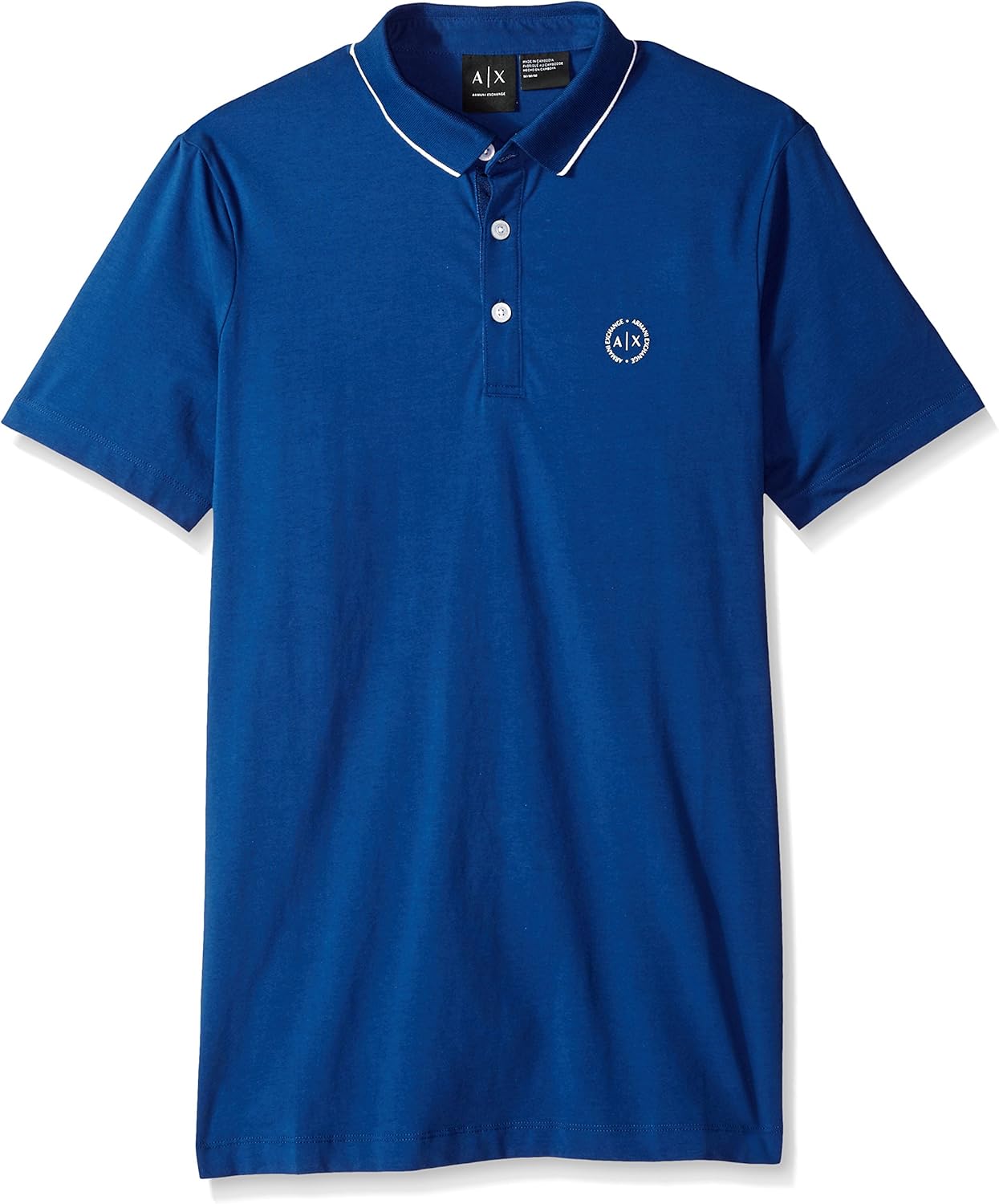 【新品】アルマーニエクスチェンジ　メンズ・ジャージ半袖ポロシャツ　L・50相当 ARMANI EXCHANGE ポロシャツ 「A|X アルマーニ エクスチェンジ
