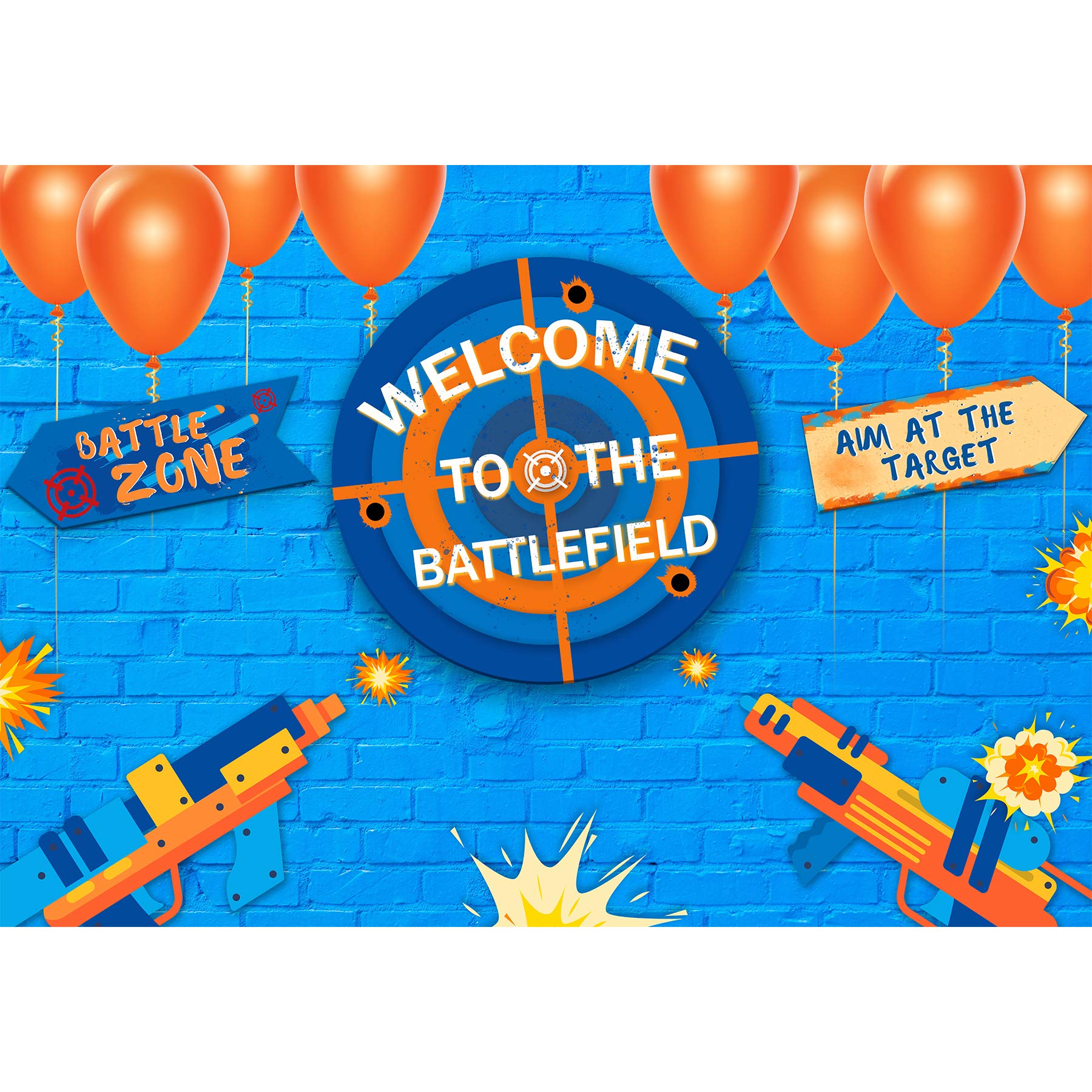 Buy Allenjoy 7x5ft Dart War Party Backdrop Target Balloons to