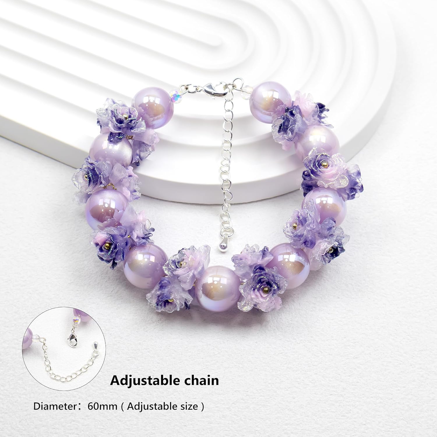 Beaded Bracelets for Women,Anxiety Healing bracelet for women,Dream Catcher of Life Bracelet,12 mm Beaded Adjustable bracelet, Gift box packaging Jewelry Gifts for Women - Image 4