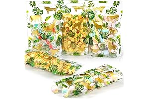 60 Pack Jungle Animal Treat Bags with Handle for Two Wild Jungle...
