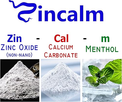 Miniatura 4 de Polvo corporal Zincalm Potente 50% ZINC Sin maicenaTalco Absorbe la Humedad Antirozaduras, Antifricción y Alivio de la Picazón. Mantiene la piel