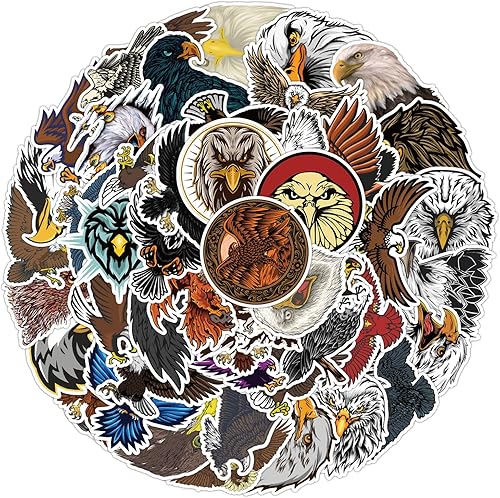 Paquete de 50 calcomanías de halcón para niños, adolescentes y adultos, calcomanías de vinilo impermeables para botella de agua, laptop, tableta,