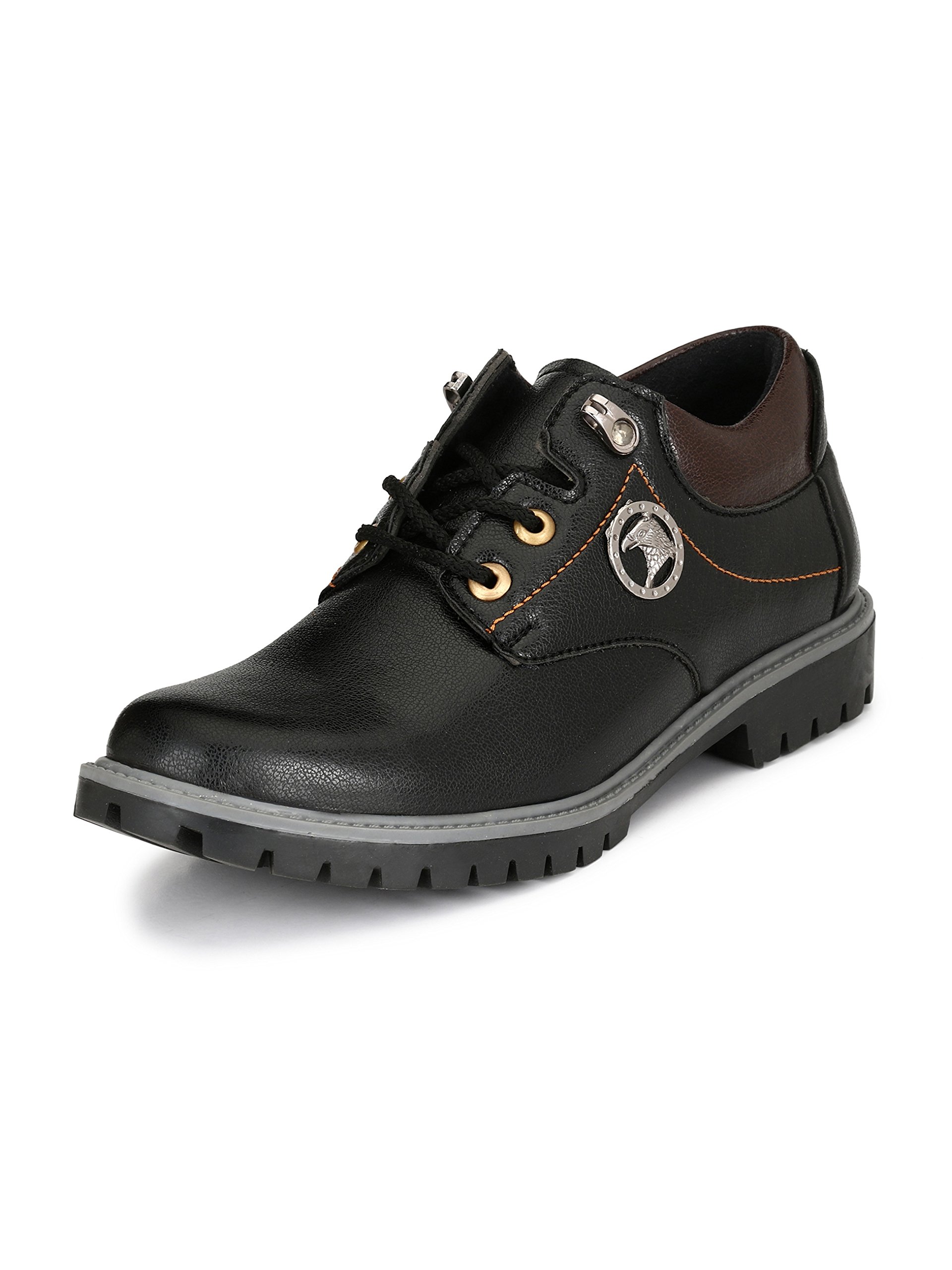 SIR CORBETT Mens Black Synthetic Causual Outdoor Shoes - 7 UK (B075FW18H9) Amazon Price History, Amazon Price Tracker