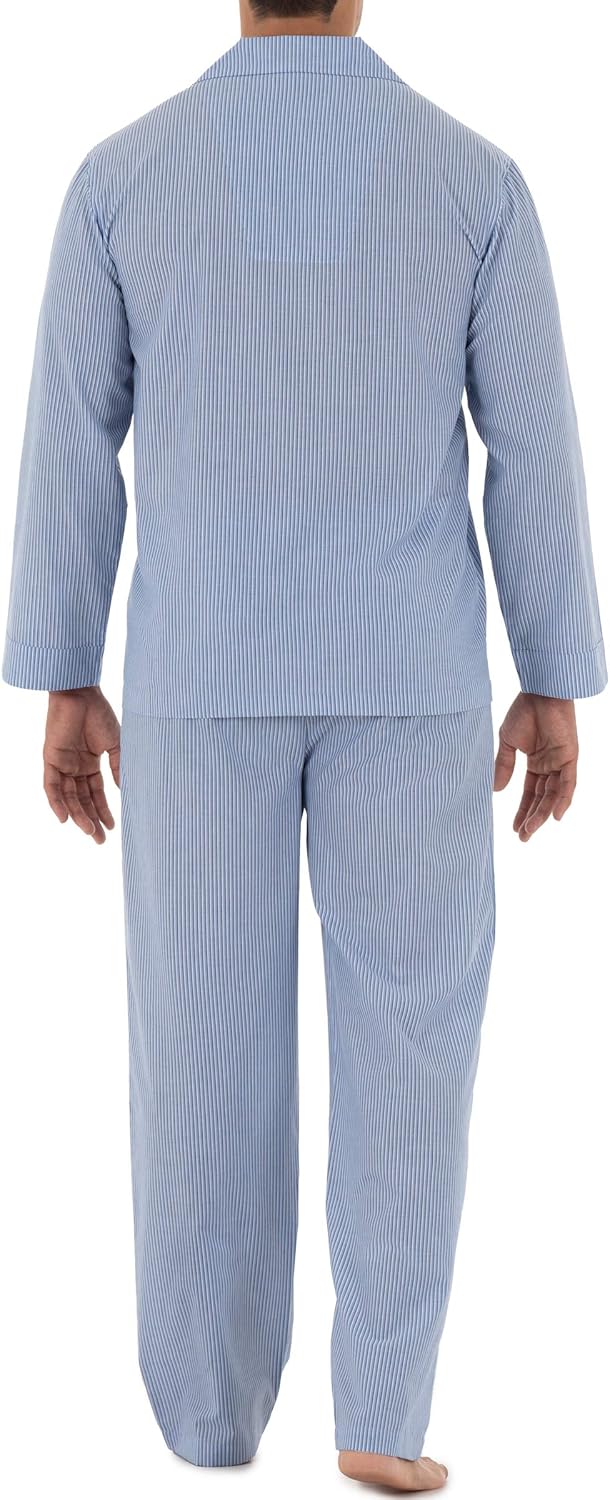 Fruit of the Loom mens Long Sleeve Broadcloth Pajama Set - Image 2