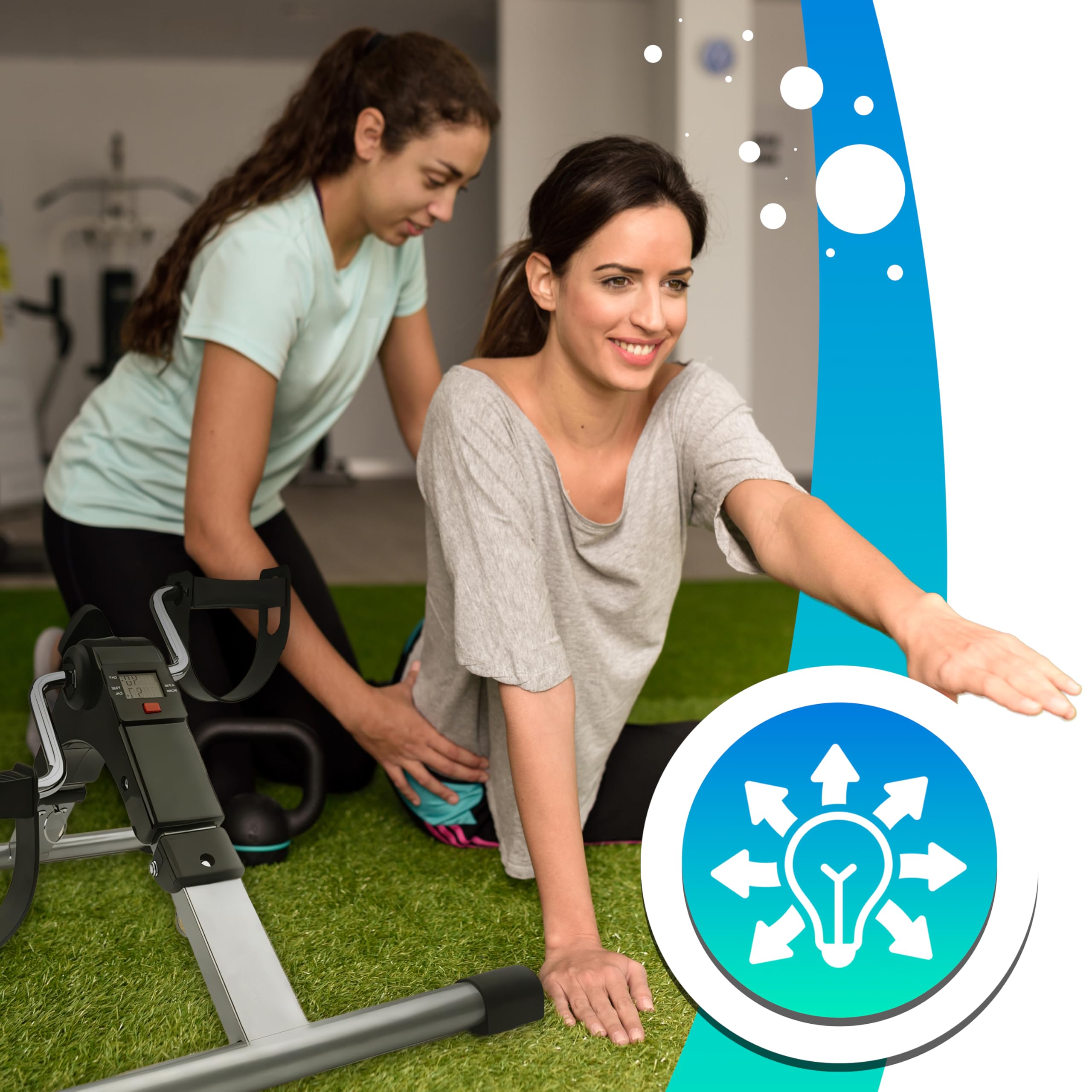 Retoo Pedaltrainer Mini Heimtrainer für Senioren – Leiser Arm- & Beintrainer mit LCD-Display, Einstellbarer Widerstand, Kompakt, Zuhause