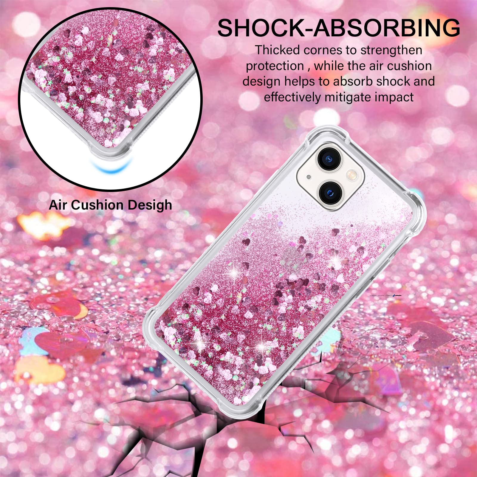 Vauki Glitter Cover con Cordino per Xiaomi Mi 11 Lite(4/5G