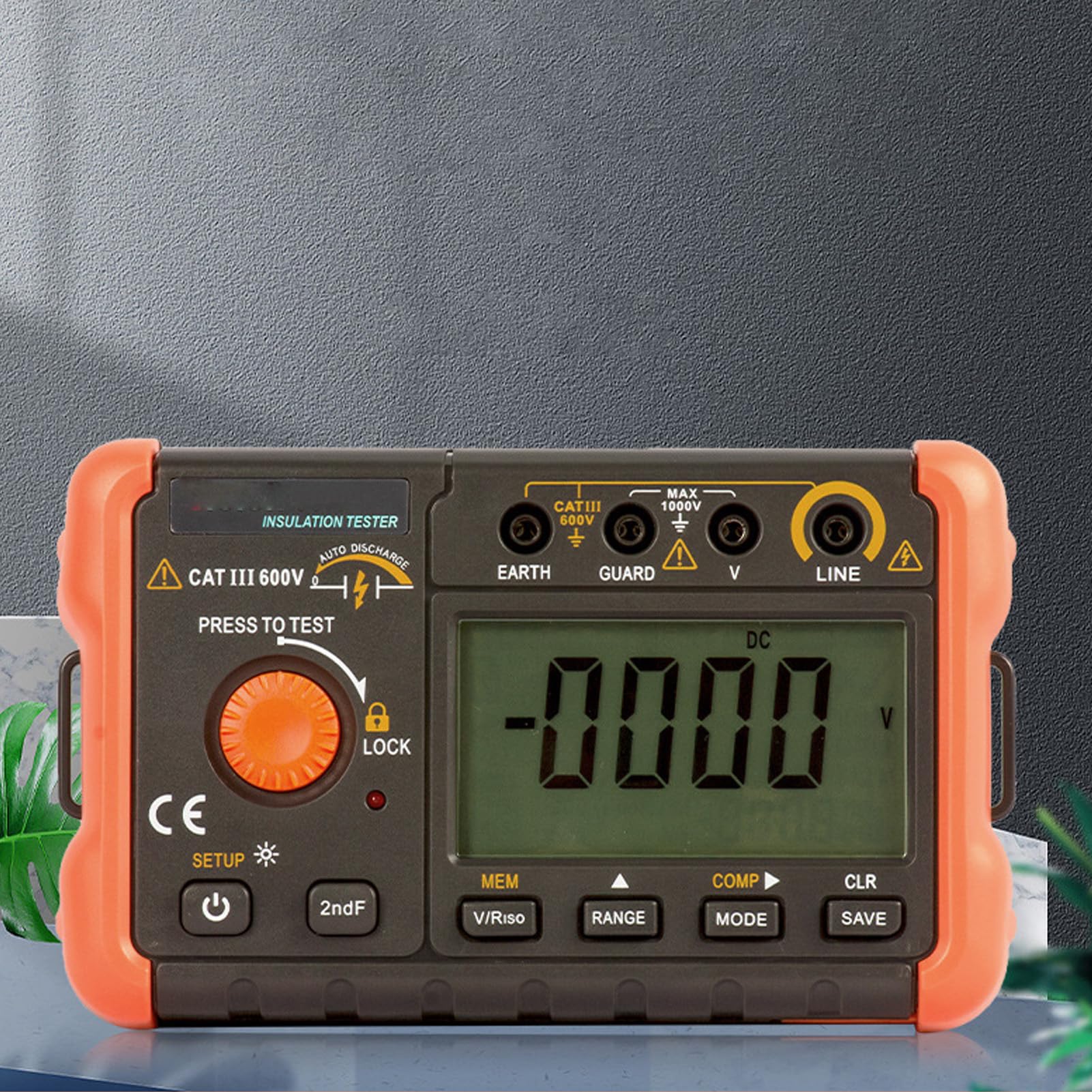 Megaomomierz Tester Izolacji Miernik Rezystancji 100 V-1000 V 1,3 MA Zabezpieczenie Przed Przeciążeniem, 0,00-100 GΩ do Konserwacji Sprzętu Elektrycznego