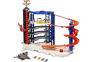 Hot Wheels Track Set with 4 1:64 Scale Cars
