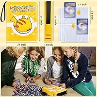 Vista 3 de Carpeta de tarjetas coleccionables de 4 bolsillos para TCG, 440 bolsillos con 55 fundas extraíbles, carpetas de juegos de tarjetas intercambiables