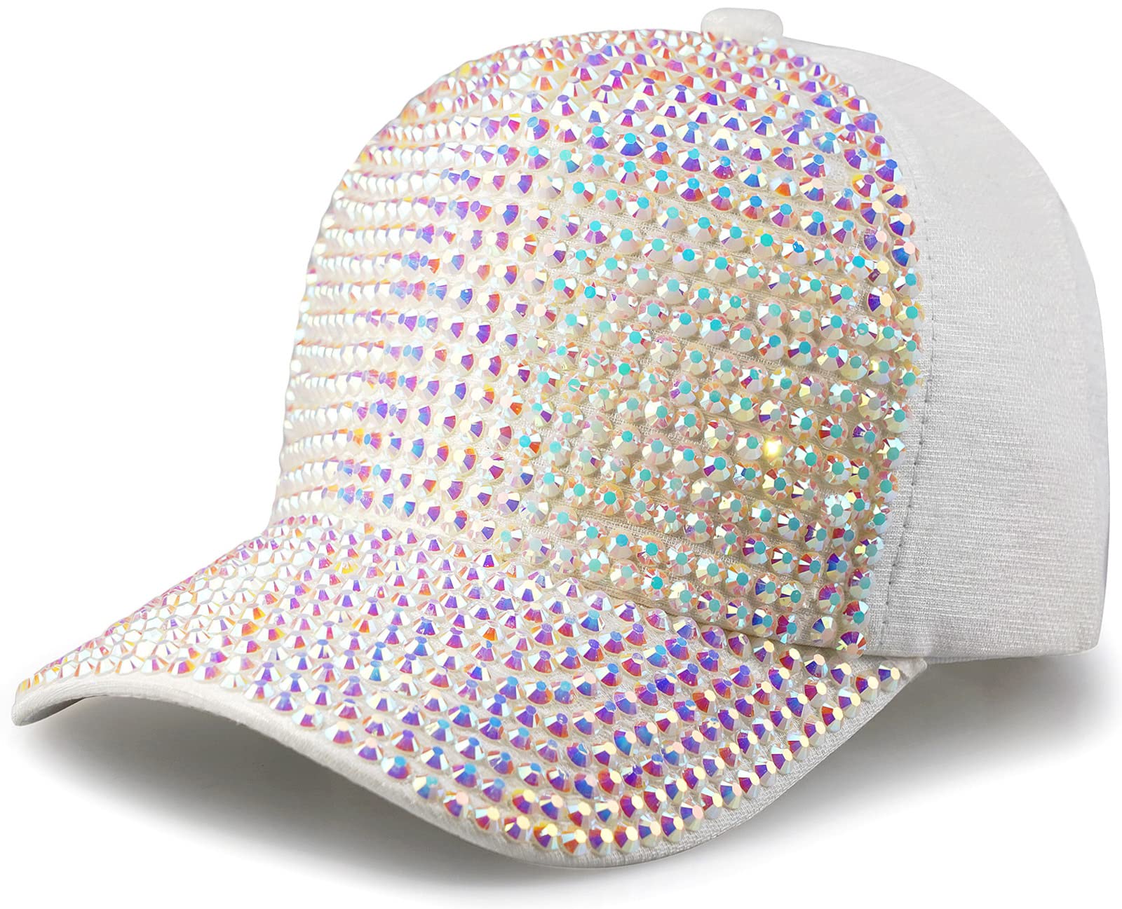 KharmLaddyRhinestone Baseball Caps for Women Sparkle Bling Sun Hat Fashion Adjustable Hip Hop Hat