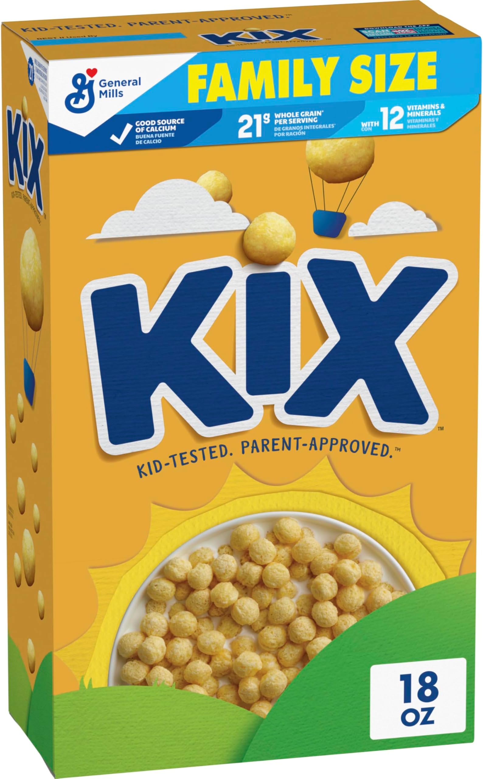 Whole Grain Breakfast Cereal, Crispy Corn Cereal Puffs, Family Size, 18 oz