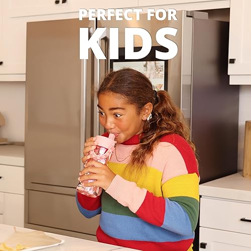 Miniatura 5 de Elemental Botellas de agua a prueba de fugas para niños, botella de agua para niños para la escuela con divertido mango de apretar  Botella de agua