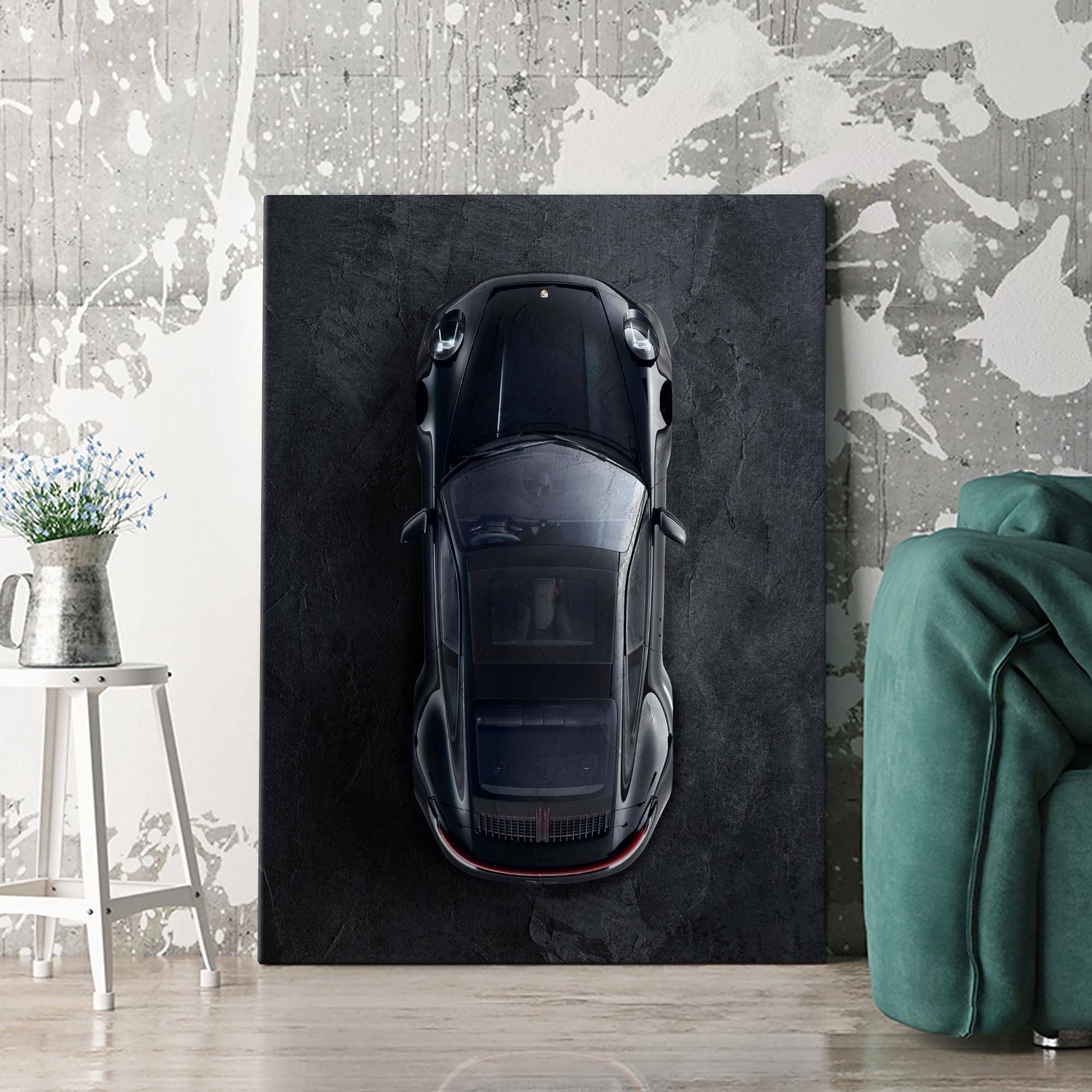 Artmazing | Porsche 911 Bild Bunt | S-Art Bilder Modern | Leinwandbild XXL für Wohnzimmer | Wandbild Deko | Buntes Poster