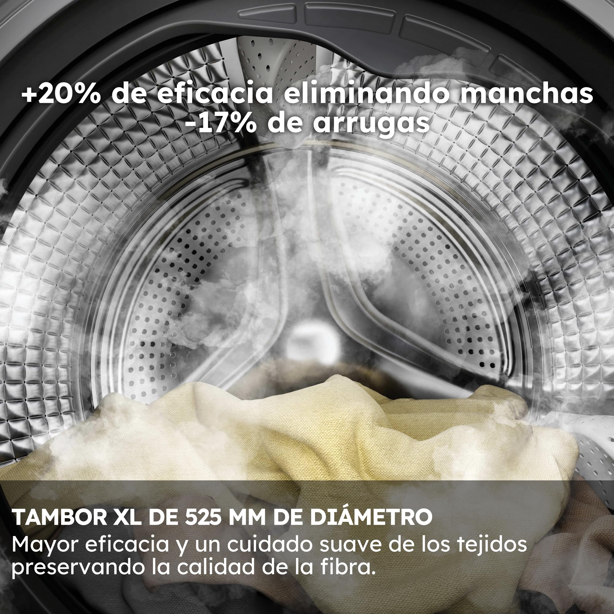 Haier X9 Series HW90-B14387U1-IB Lavadora Carga Frontal 9KG, Clase A -35%, Función Vapor, Motor Direct Motion, Display Digital, 1400RPM, Ultra Fresh Air, Libre Instalación, 14Programas, Blanco