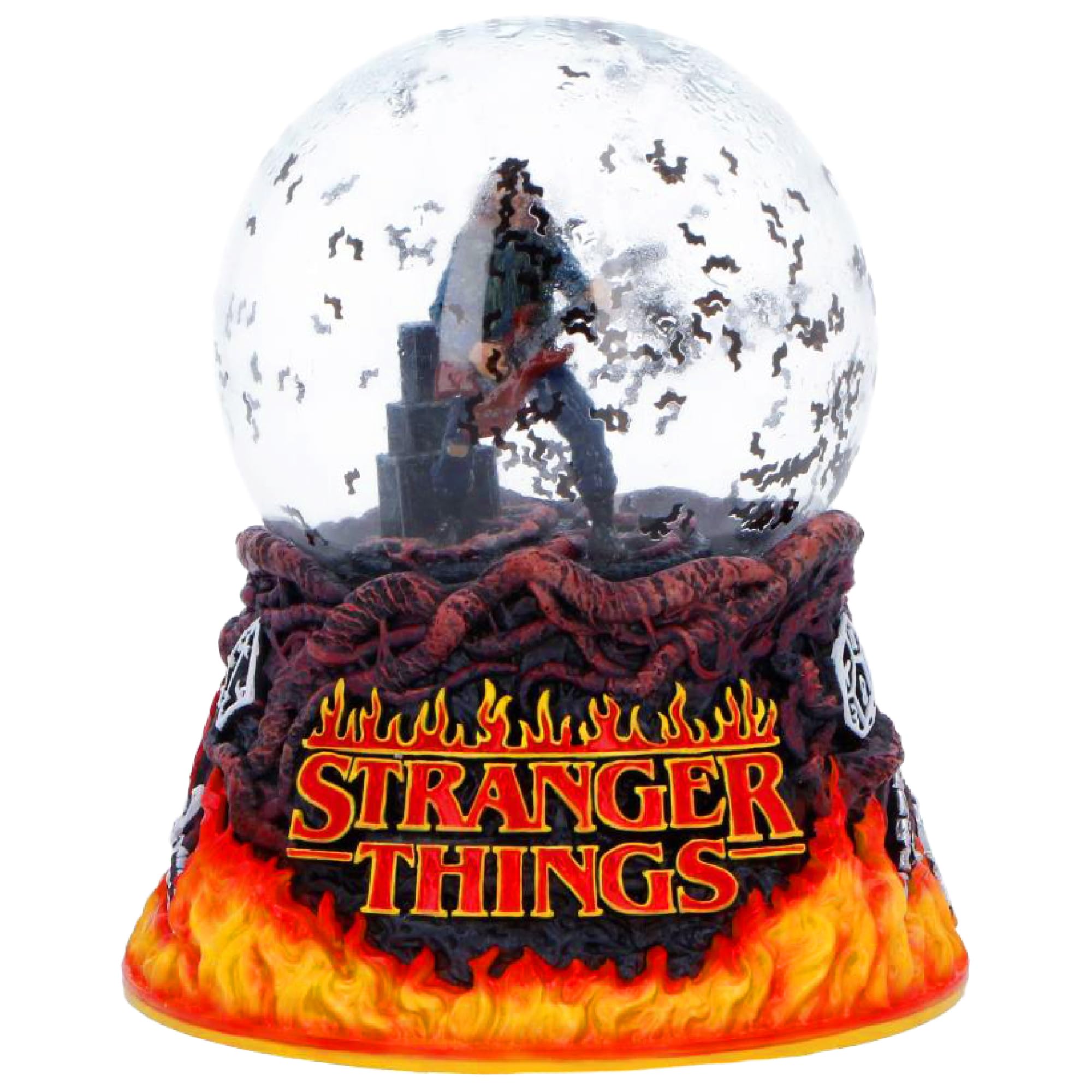 Nemesis Now Stranger Things Eddie's Sacrifice Boule à neige – Sous licence officielle Eddie Munson scène de guitare Hellfire Club Collectible, 14,5 cm