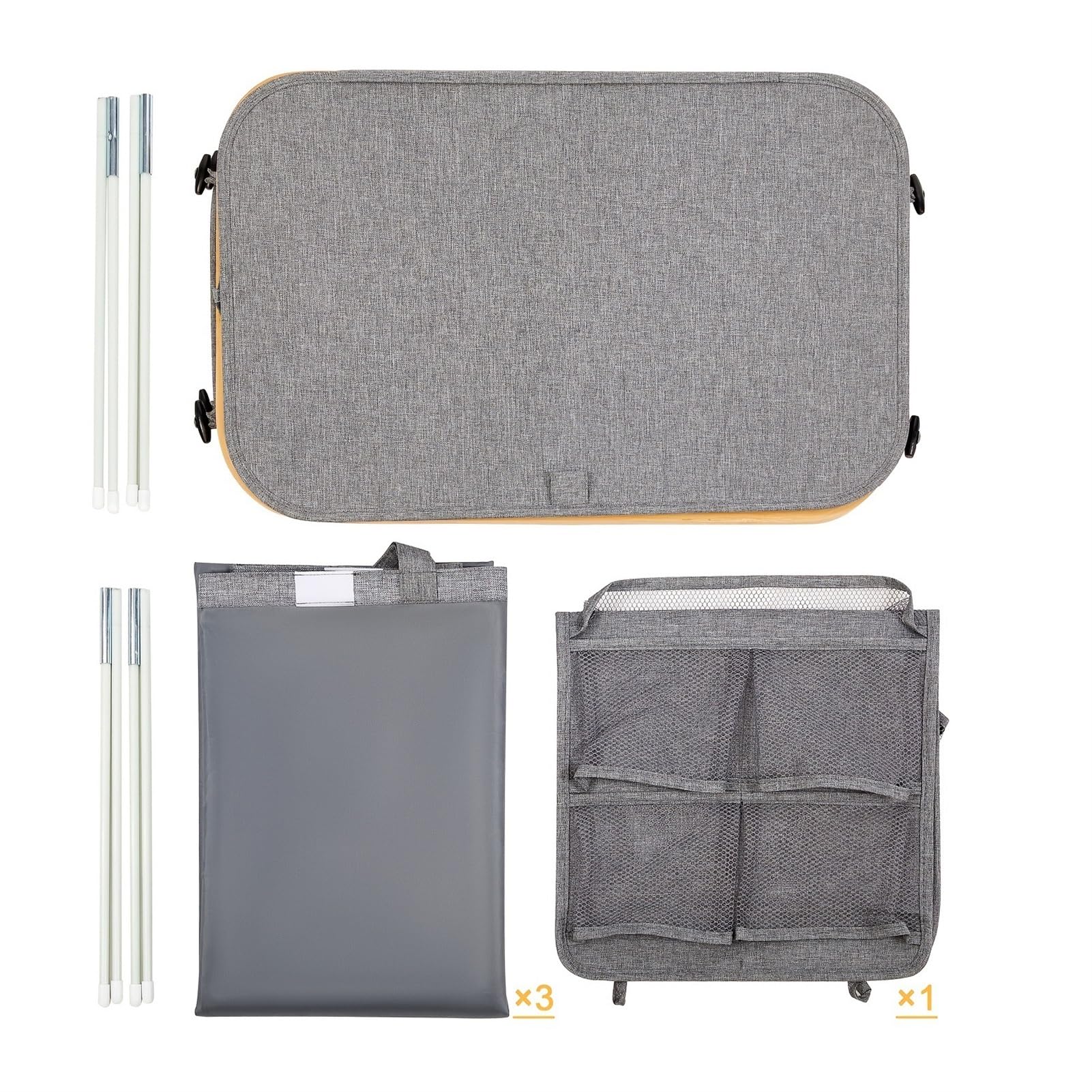 Cesto for la ropa sucia con tapa, Baño y salón for organizar Ahorra espacio Gran capacidad Resistente Portátil Plegable Cesto de almacenaje(Negro)