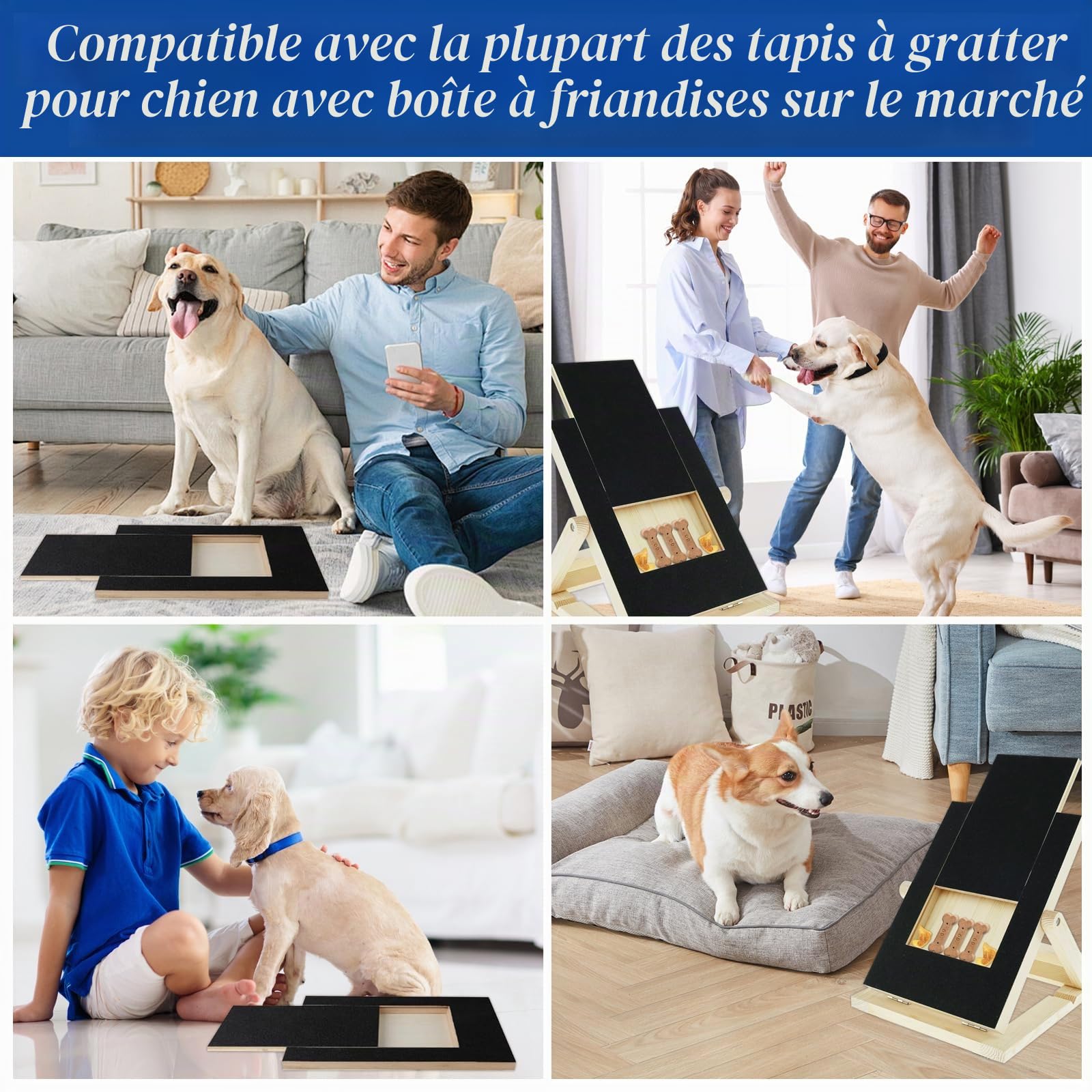 Lot de 10 planches de papier abrasif de rechange pour griffoir de chien, 35 x 25 cm, feuilles de papier abrasif de rechange pour soins des ongles des animaux de compagnie