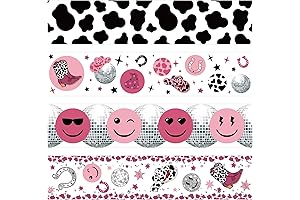Cow Bulletin Board Border, 80Pcs Disco Cow Bulletin Board Borders Strip Trimmers...
