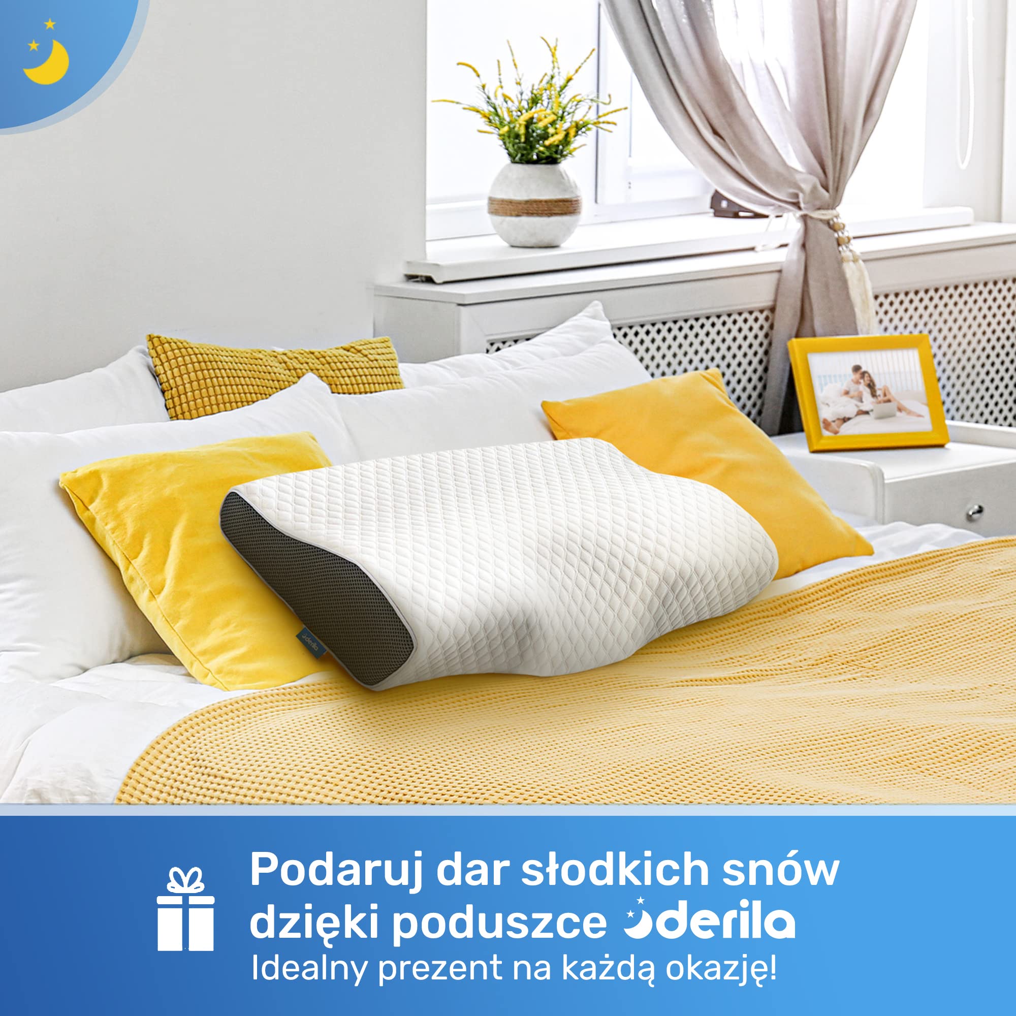 Derila Poduszka Motylkowa z Pianki Pamięciowej Szyjna
