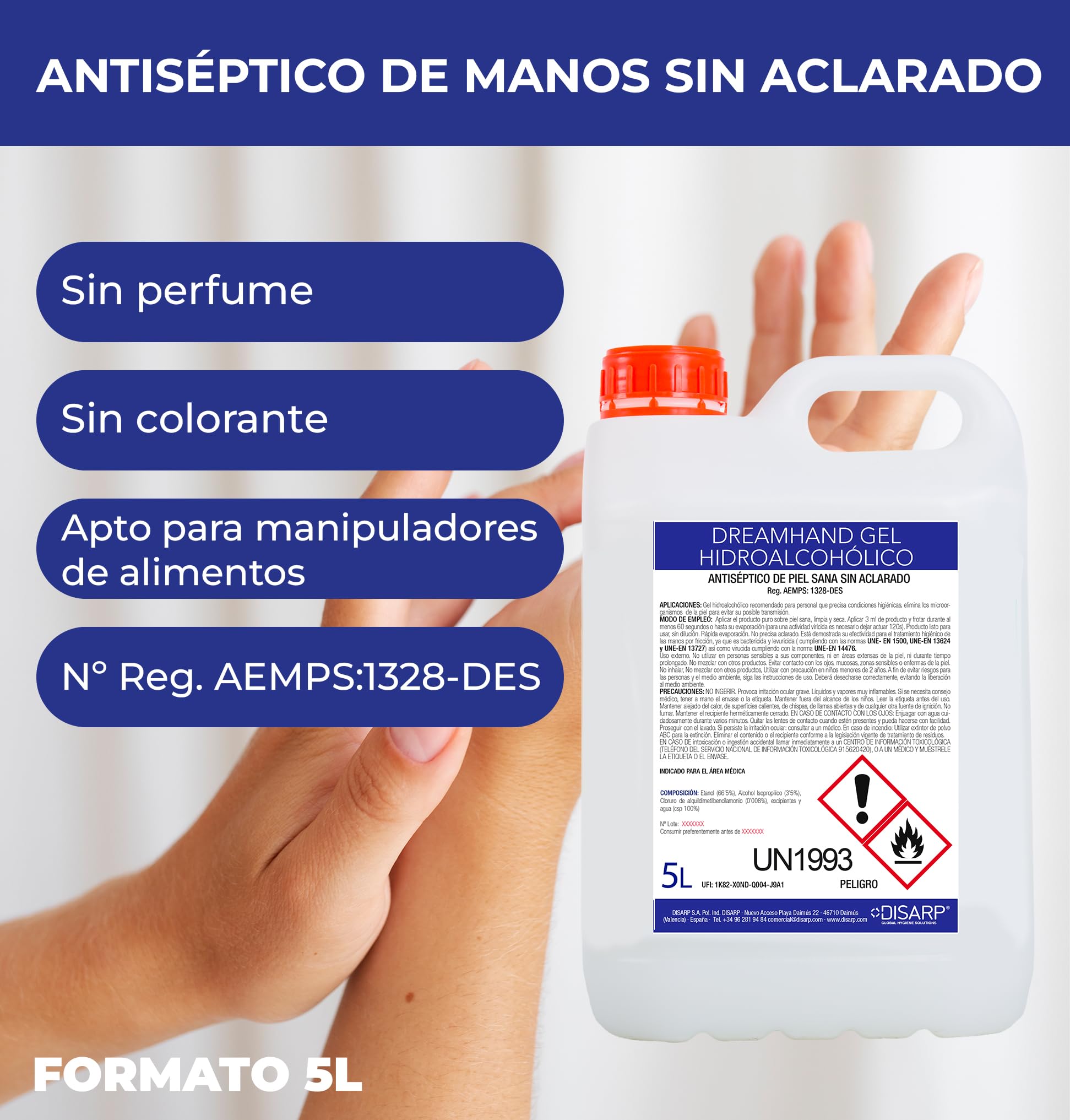 GEL HIDROALCOHOLICO HIGIENIZANTE SECADO INSTANTANEO