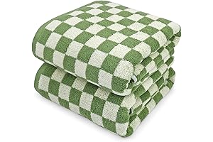 Retro Bath Towels Set of 2 - Plush, Absorbent, Eco-Friendly