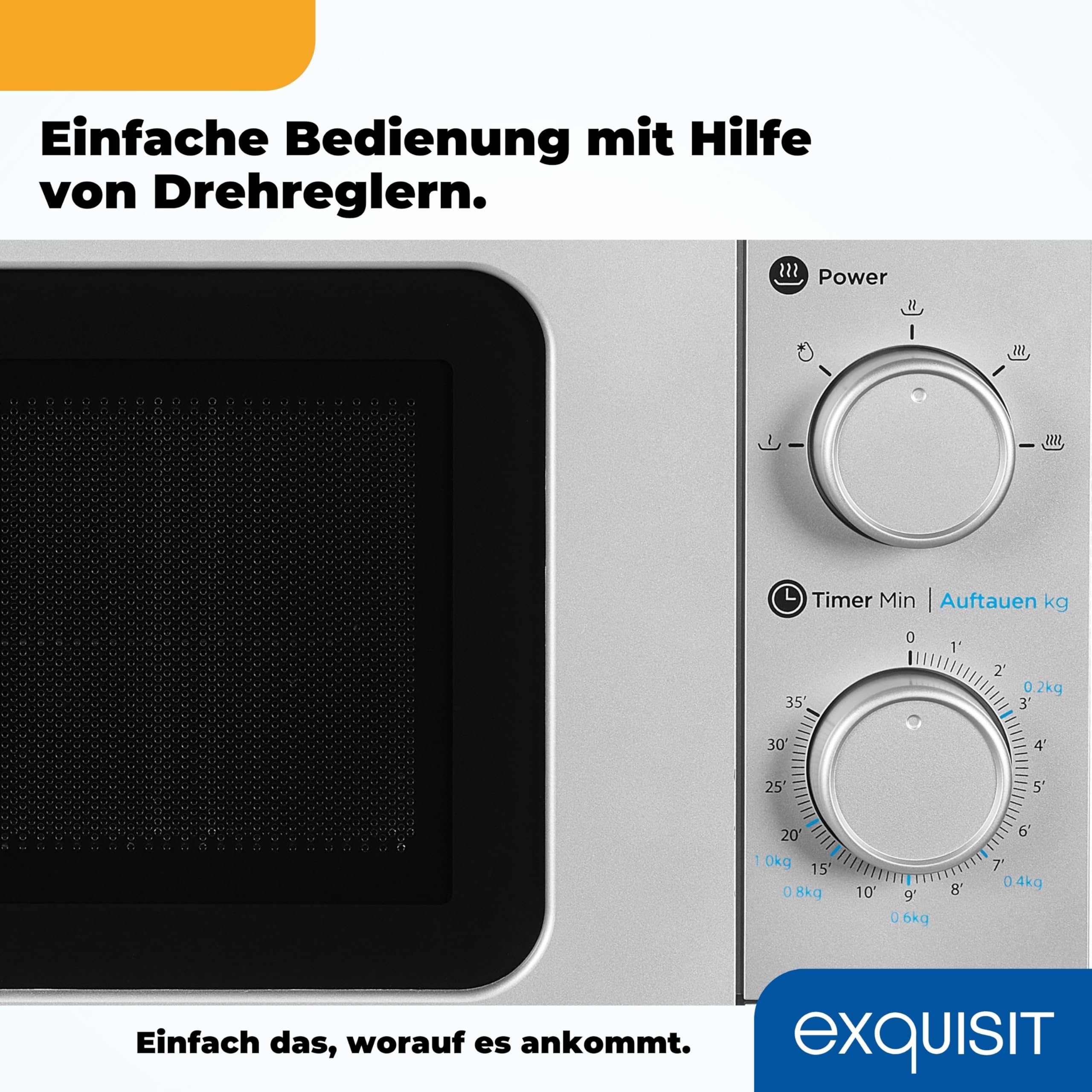 Exquisit Unterbau Mikrowelle WP 700 J17-3 - Mikrowelle unterbaufähig, Silber