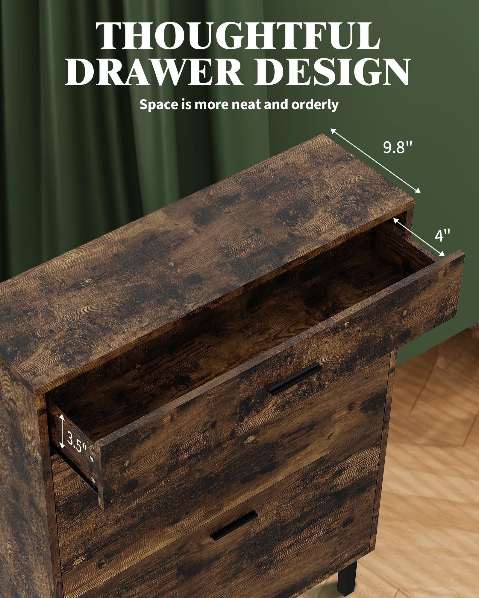 Acekool Zapatero Estrecho Independiente de Madera - Armario con Puertas abatibles y estantes Ajustables - Ideal para recibidor o Pasillo - Organizador para Zapatillas, Tacones y Botas - Color Madera