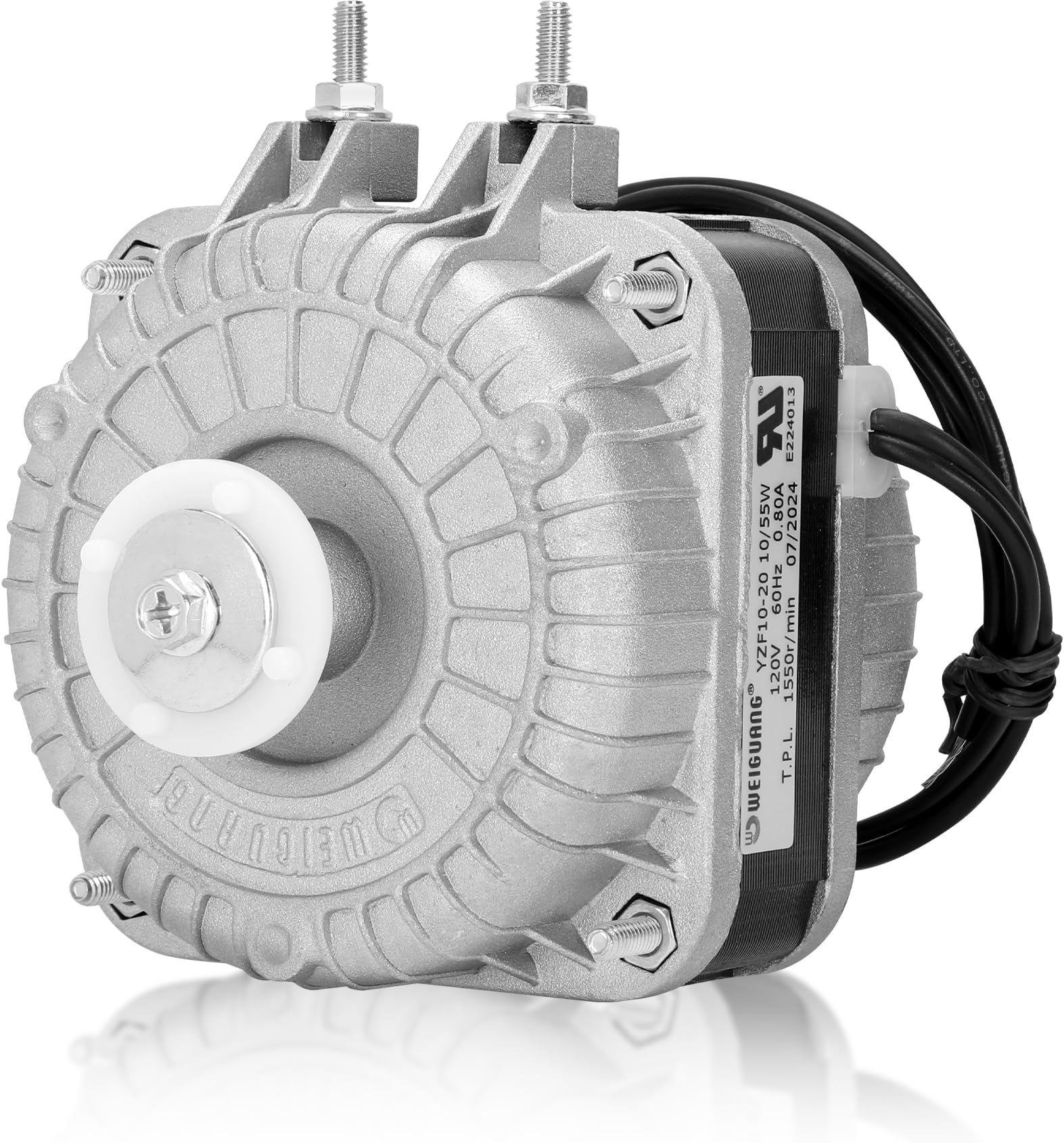 2024 YZF10-20 Fan Motor AC 120V 10/55W 0.8A 60Hz 1550rpm Shade Pole Condenser Motor for Small Ventilator, Refrigerator, Radiator Evaporator Freezer