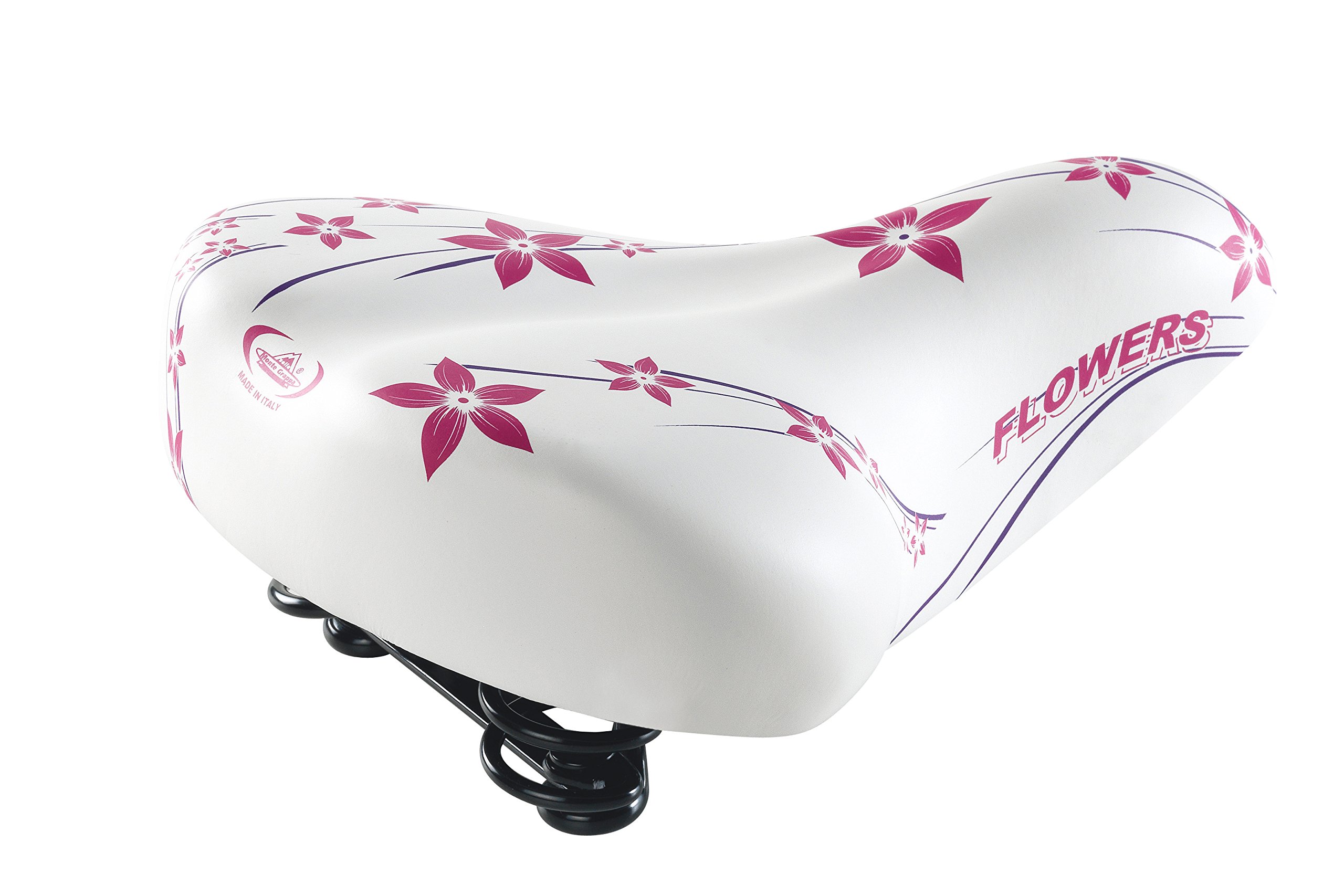 Selle Montegrappa FAHRRADSATTEL Leder CITYSATTEL für 24-26 - 28 Zoll Fahrrad - Happy Flowers XC06