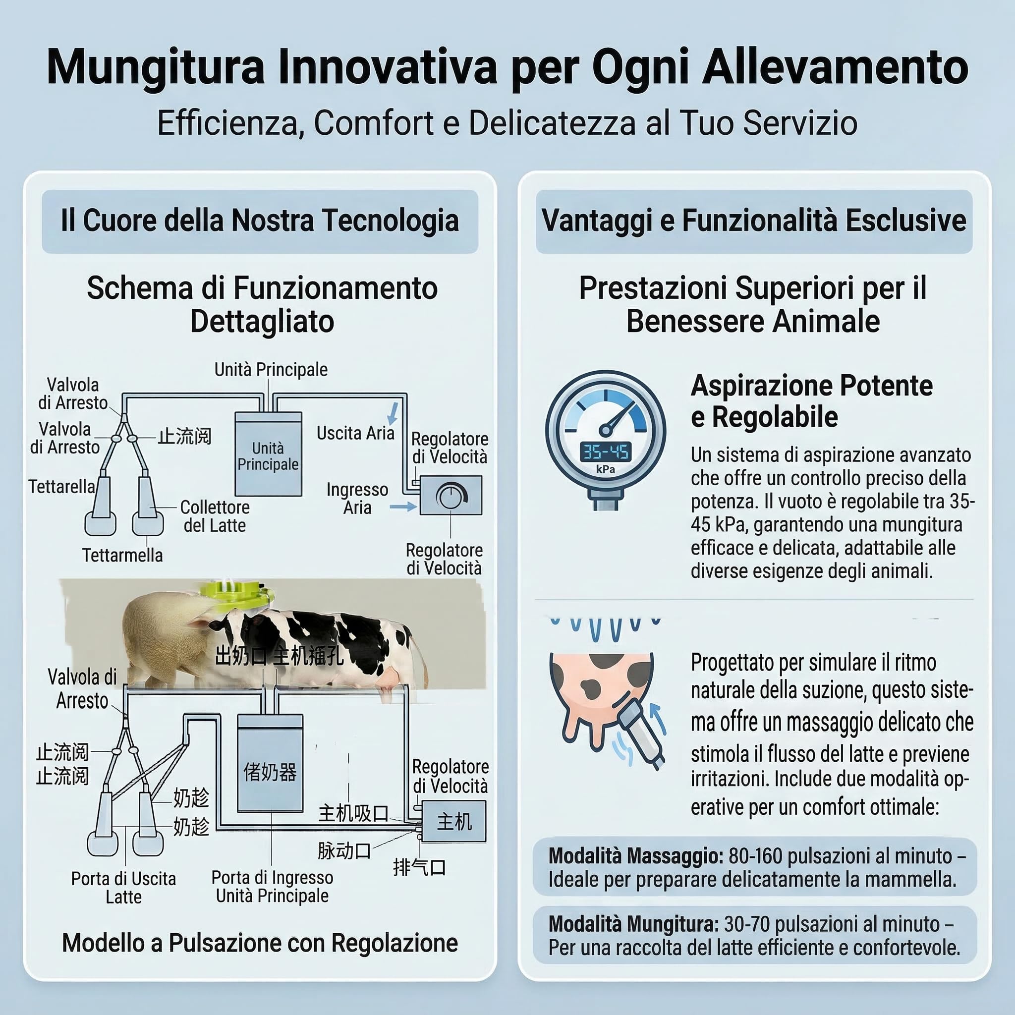 Mungitrice Elettrica Per Mucche E Pecore, Mungitura Manuale Simulata, Arresto Automatico Quando Il Latte È Pieno, Tubi In Silicone Per Alimenti(10L, per Capre)