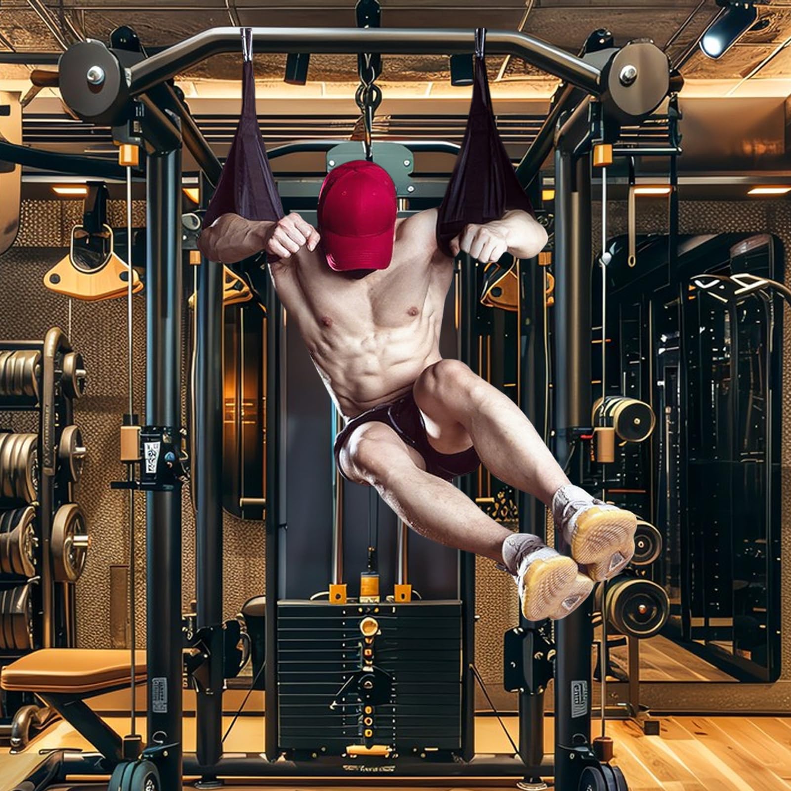 Correas abdominales colgantes Equipo ajustable de entrenamiento deportivo