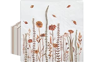Watercolor Wildflower Paper Napkins Disposable for Fall Festivities