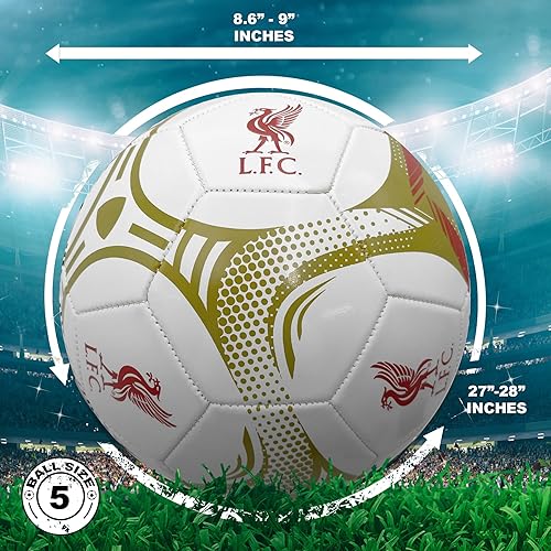 Miniatura 4 de Icon Sports Pelotas de fútbol para fanáticos de entrenamiento profesional de World Clubs con licencia oficial para juegos de fútbol Liverpool FC,